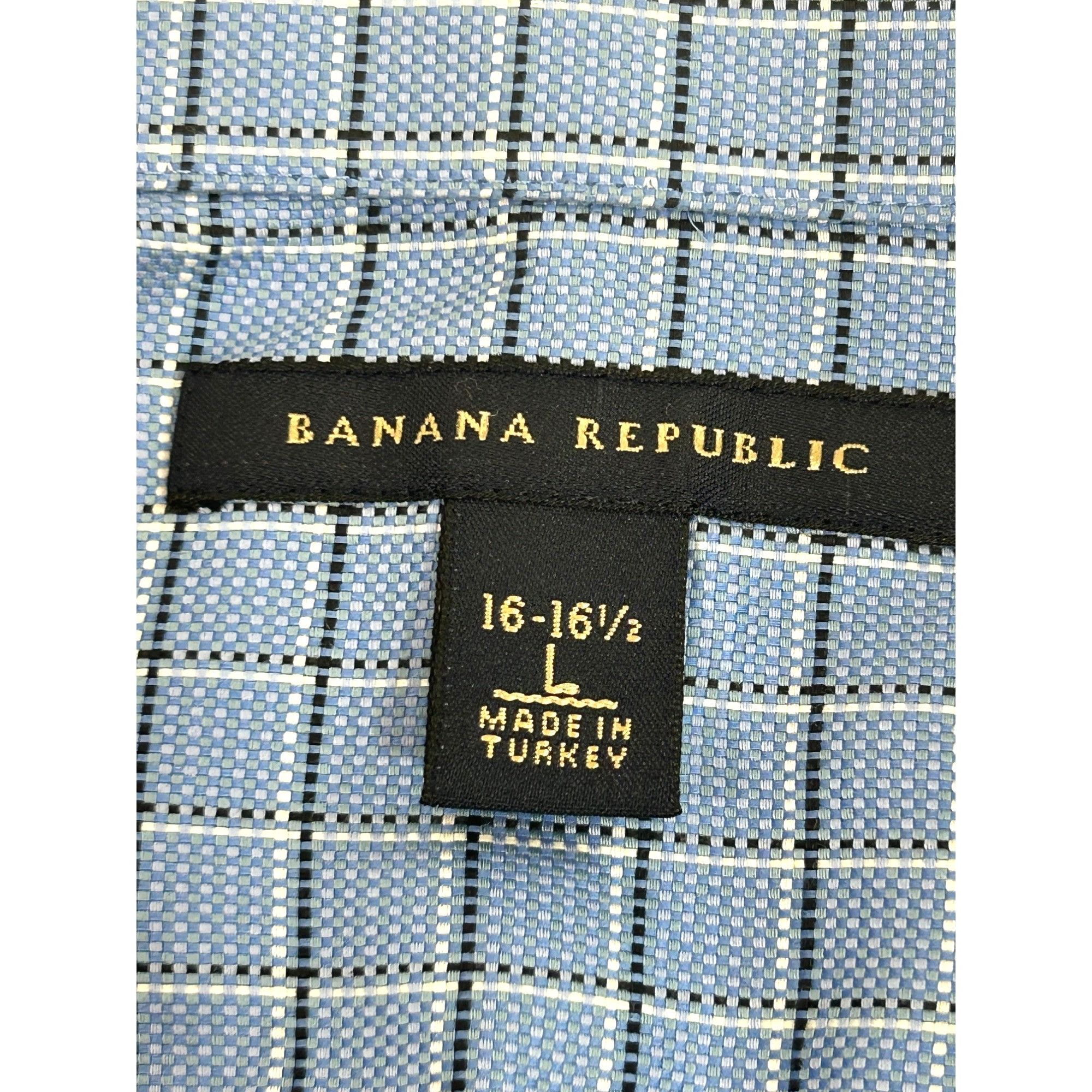 Banana Republic Banana Republic Men’s Shirt L Blue Check Long Sleeve Button Size US L / EU 52-54 / 3 - 7 Thumbnail