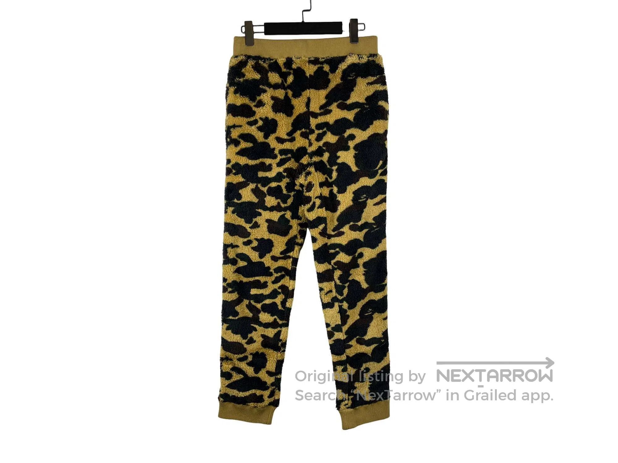 Bape Bape size S Yellow Camo Fleece Sweatpants Size US 27 - 1 Thumbnail