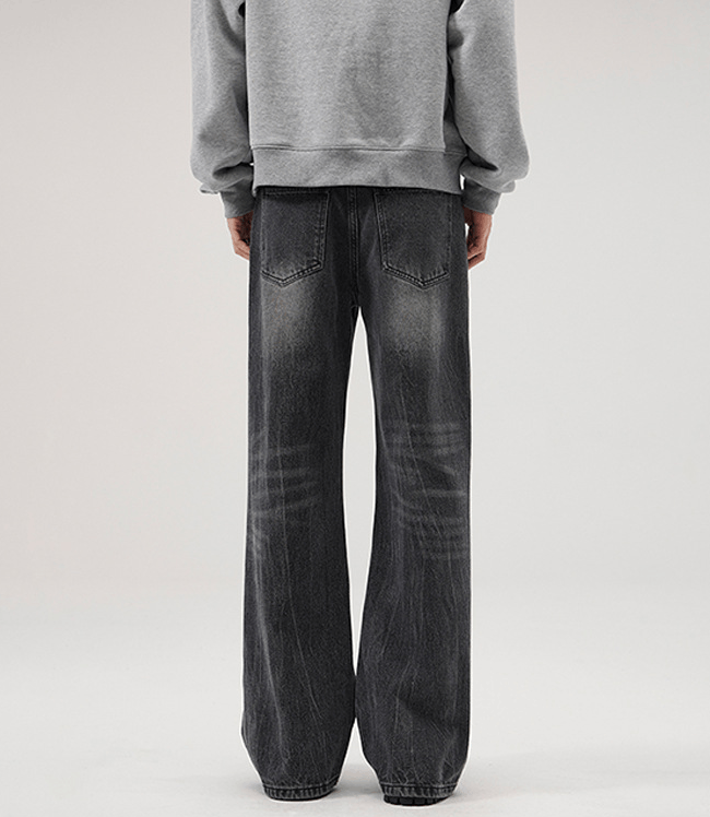 Japanese Brand × Jean Lightning Pattern Black Vintage Loose Bootcut Jeans Size US 32 / EU 48 - 5 Thumbnail