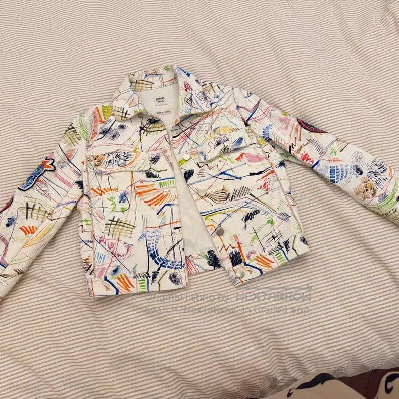 Hermes Hermes Women's denim embroidered jacket, featured model Size XS / US 0-2 / IT 36-38 - 1 Thumbnail
