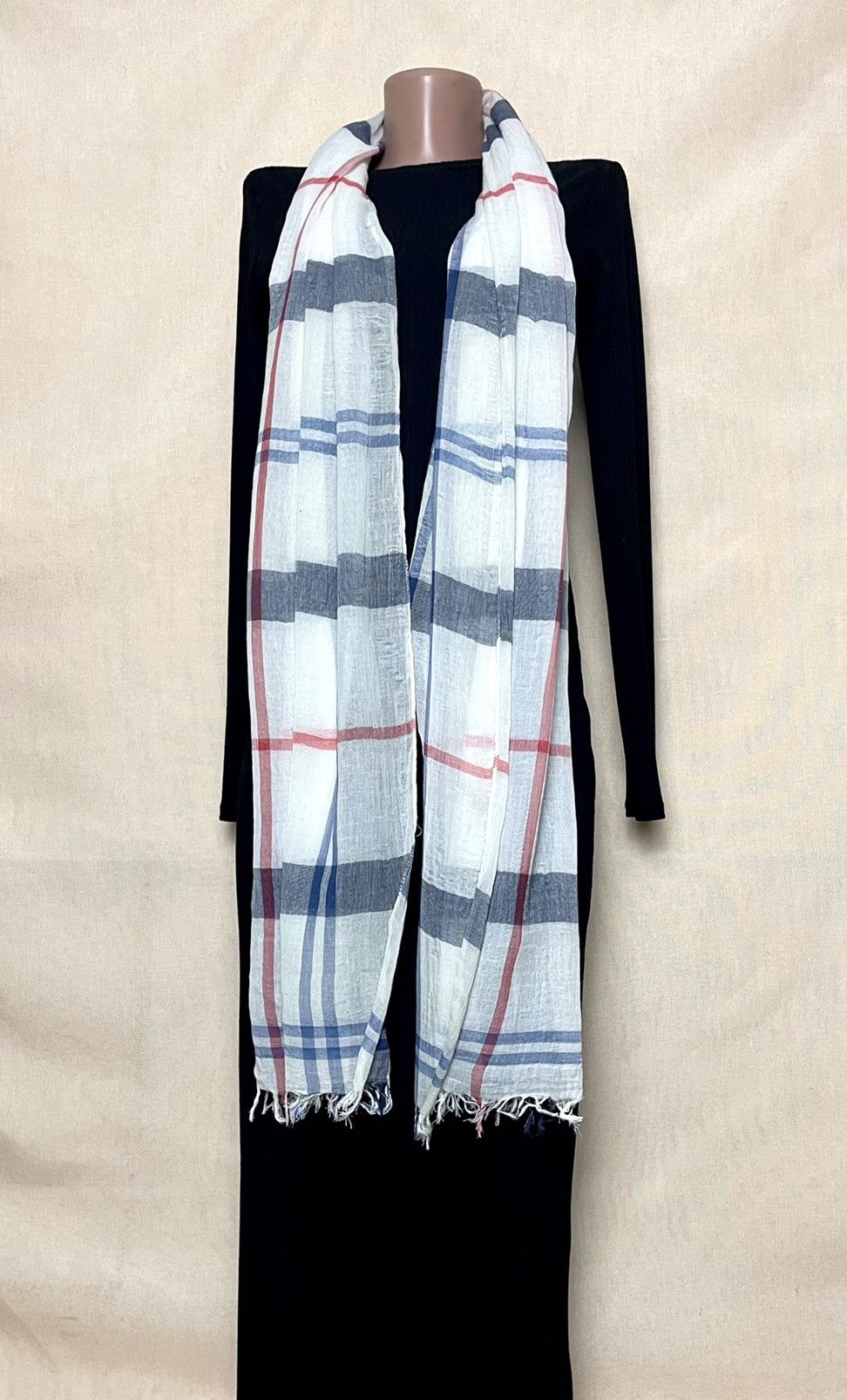 Barbour Barbour white tartan cotton scarf Size ONE SIZE - 1 Thumbnail