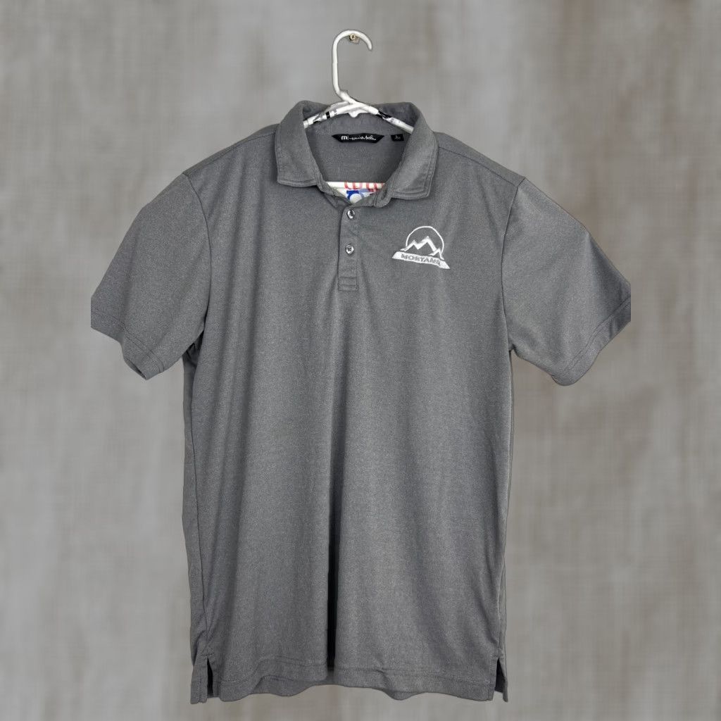 TravisMathew Travis Mathew Polo Shirt Short Sleeve Gray Embroidered Montana Mens Large L Polo Shirt Size US L / EU 52-54 / 3 - 1 Thumbnail