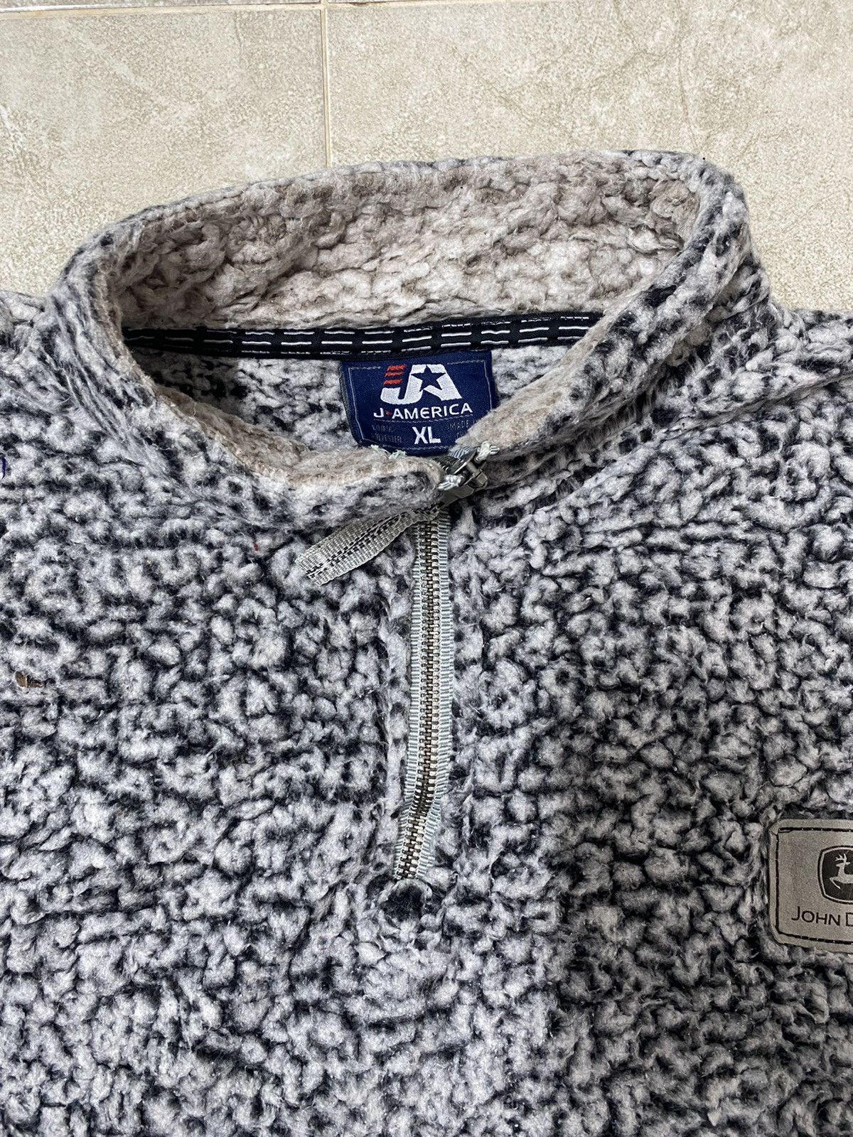 John Deere × Vintage Vintage John Deere Half Zipper Sweatshirt Size US XL / EU 56 / 4 - 7 Thumbnail