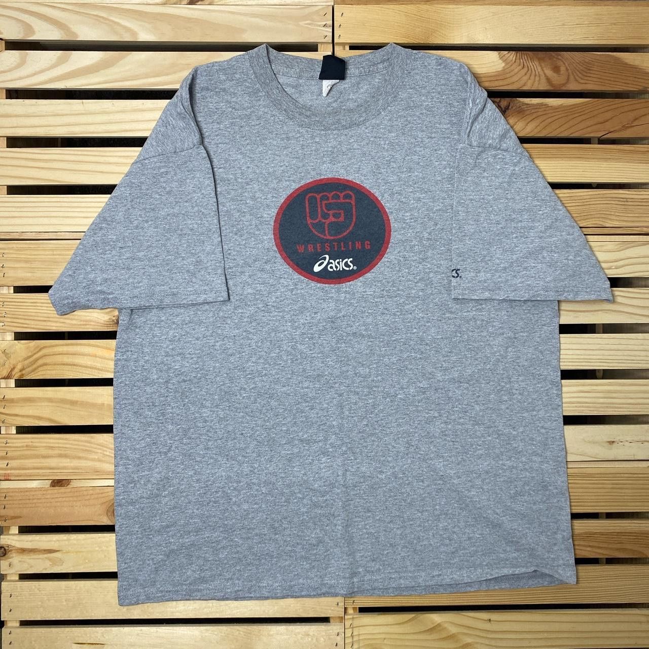 Asics Vintage Asics Gray Wrestling Tee Size XL Size US XL / EU 56 / 4 - 1 Thumbnail