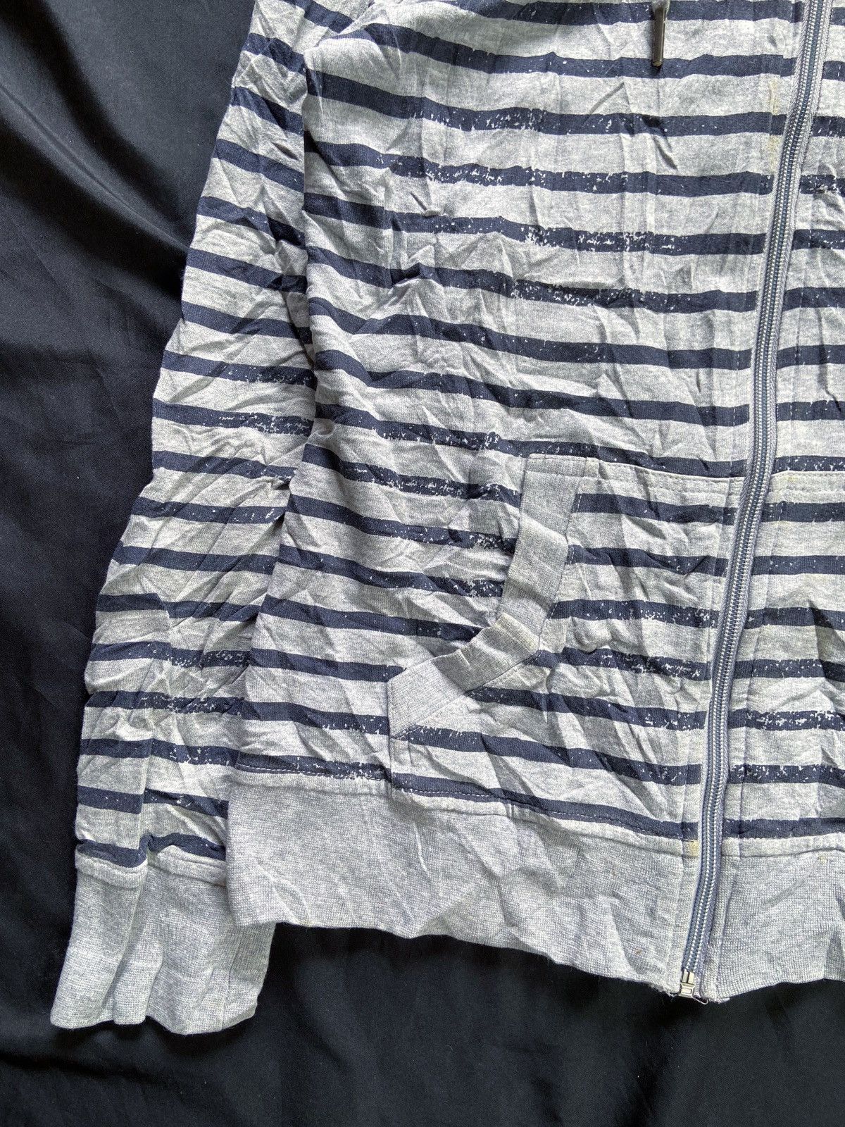 Japanese Brand JEG IN JENNYFER STRIPED ZIP HOODIE Size US S / EU 44-46 / 1 - 3 Thumbnail