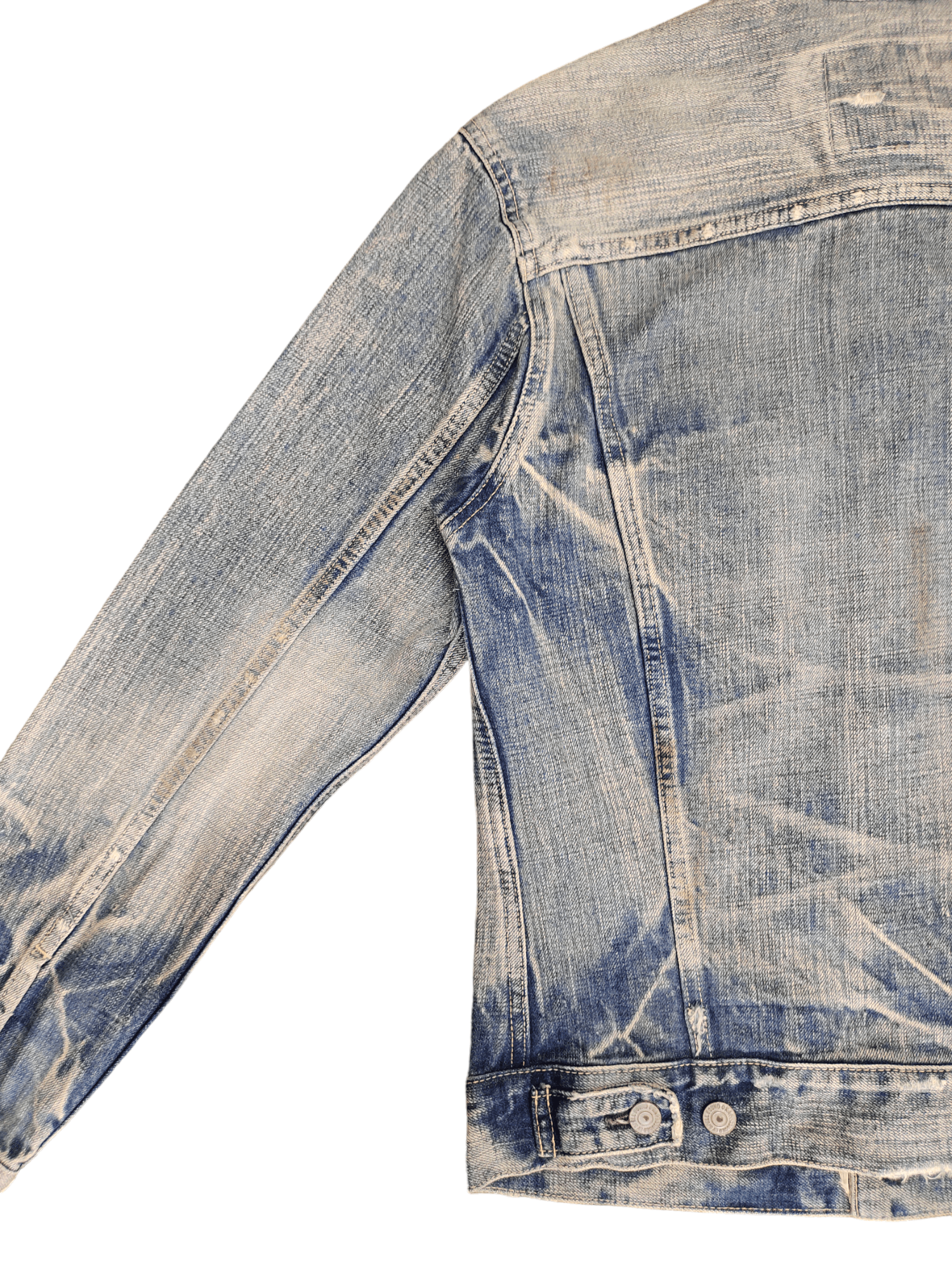 Number (N)ine × Undercover 1990s Spellbound Clawmark Distress Faded Denim Jacket Size US S / EU 44-46 / 1 - 13 Thumbnail