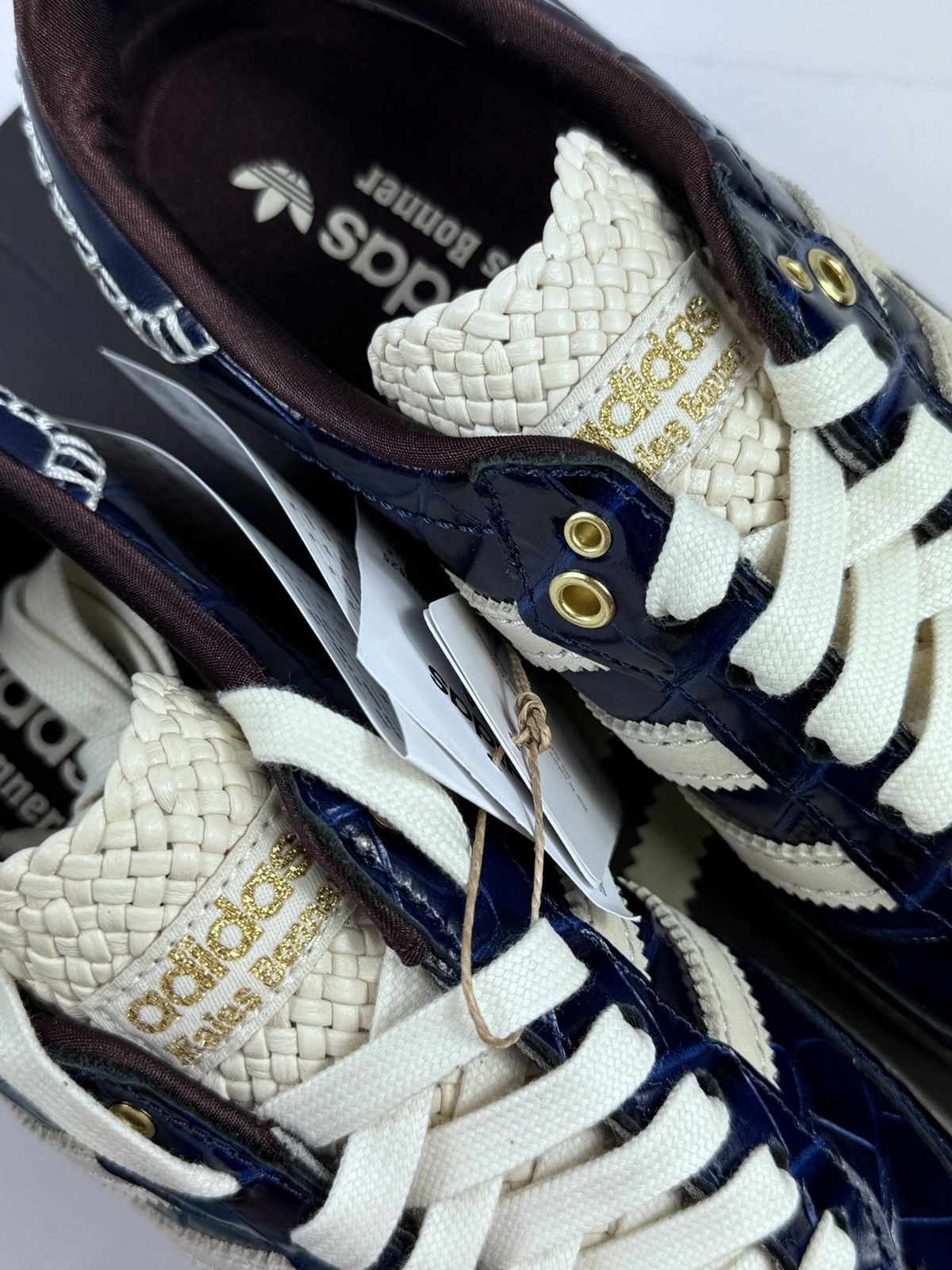 Adidas × Wales Bonner ADIDAS SAMBA NAVY CROC SNEAKERS Size US 4.5 / IT 34.5 - 5 Thumbnail