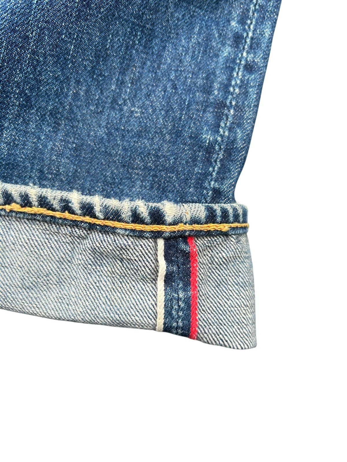 Kapital Thrashed Vintage Evisu Selvedge Japanese Brand Denim Jeans 🎌 Size US 30 / EU 46 - 2 Thumbnail