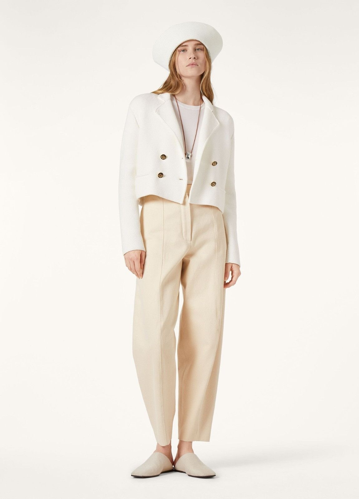 Loro Piana o1srvl11e0526 FAO9859 Moltrasio Jacket in White Size M / US 6-8 / IT 42-44 - 3 Thumbnail