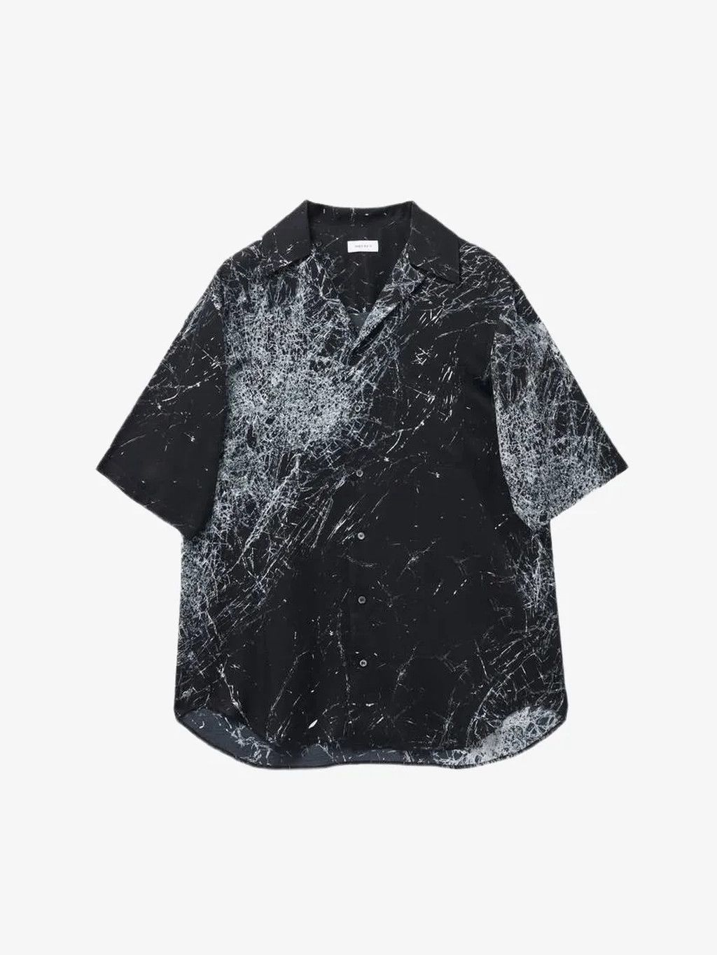 Alexander McQueen o1srvl11e0226 Smashed Screen Collared Shirt In Black Size US XL / EU 56 / 4 - 1 Thumbnail