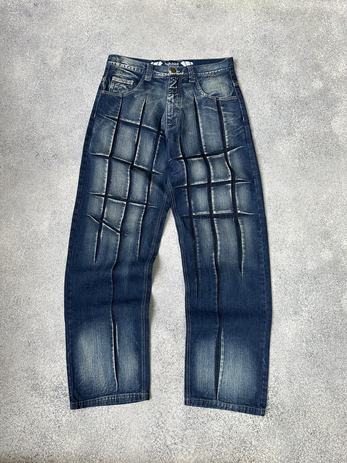 image of Vintage Japanese Archival Y2K Style Baggy Jeans in Blue, Men's (Size 34)