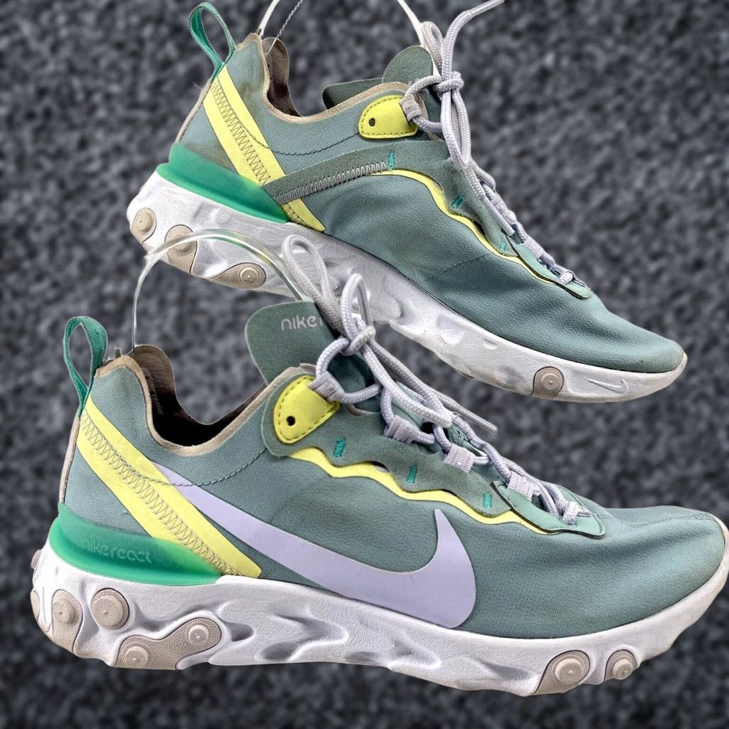Nike Nike React Element 55 Women's 9.5 Ocean Cube Running Blue Yellow Shoes Size US 10 / IT 40 - 1 Thumbnail