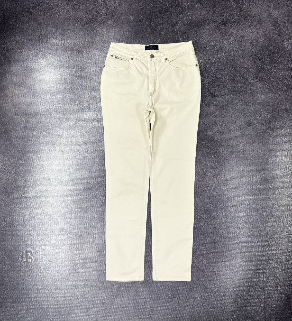 Valentino Vintage Valentino Women’s Beige Slim Fit Luxury Cotton Pants Size 31" - 1 Thumbnail