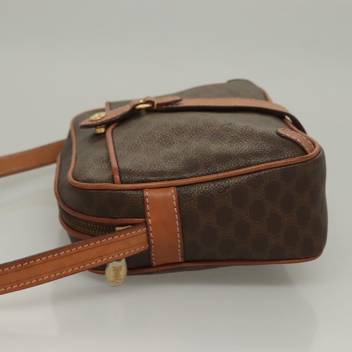 Celine CELINE Macadam Canvas Shoulder Bag Pvc Leather Brown Gold Size ONE SIZE - 5 Thumbnail