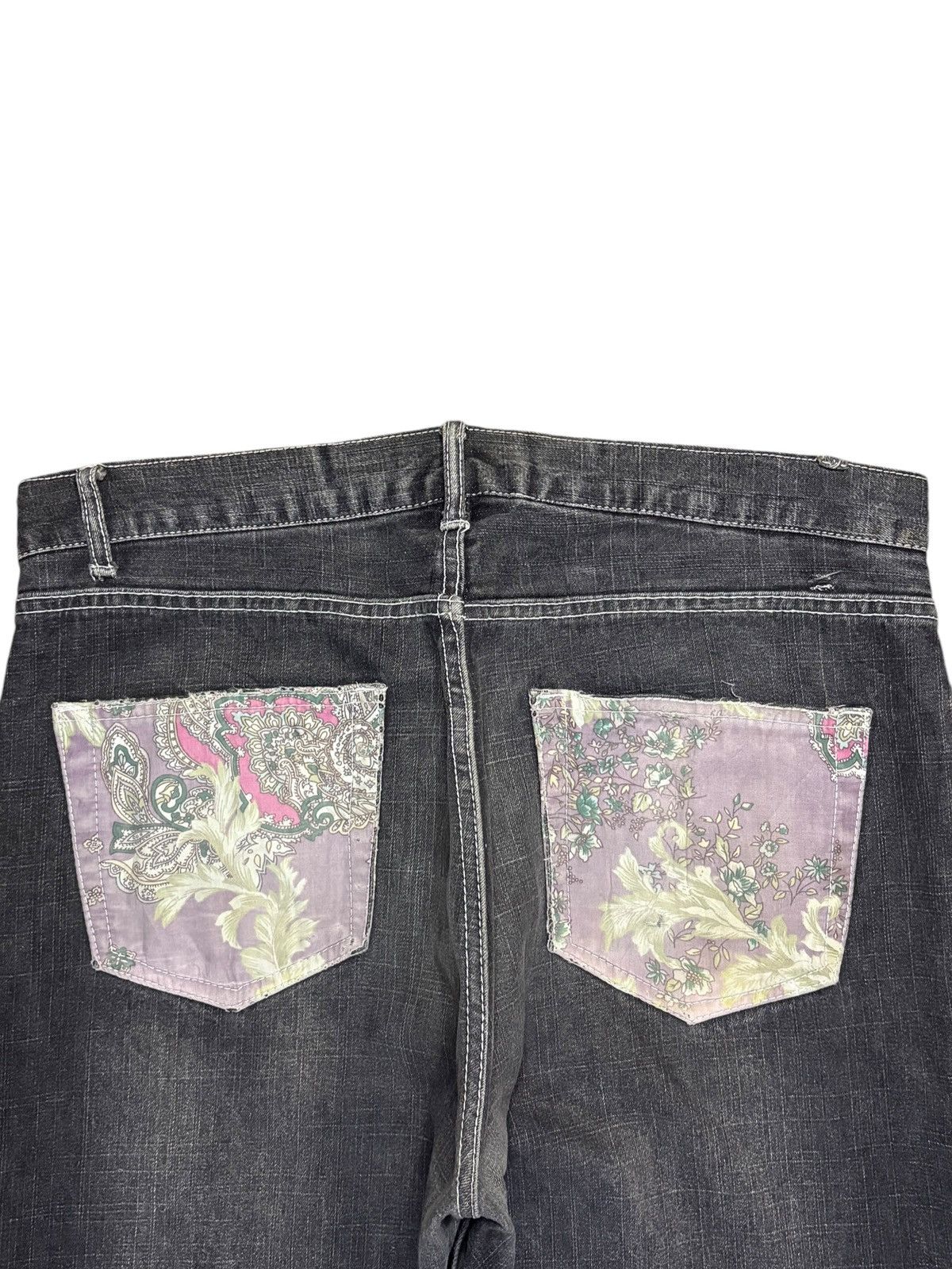 Japanese Brand Vintage Japanese Brand Painted Distressed Patch Flare Jeans Size US 34 / EU 50 - 8 Thumbnail