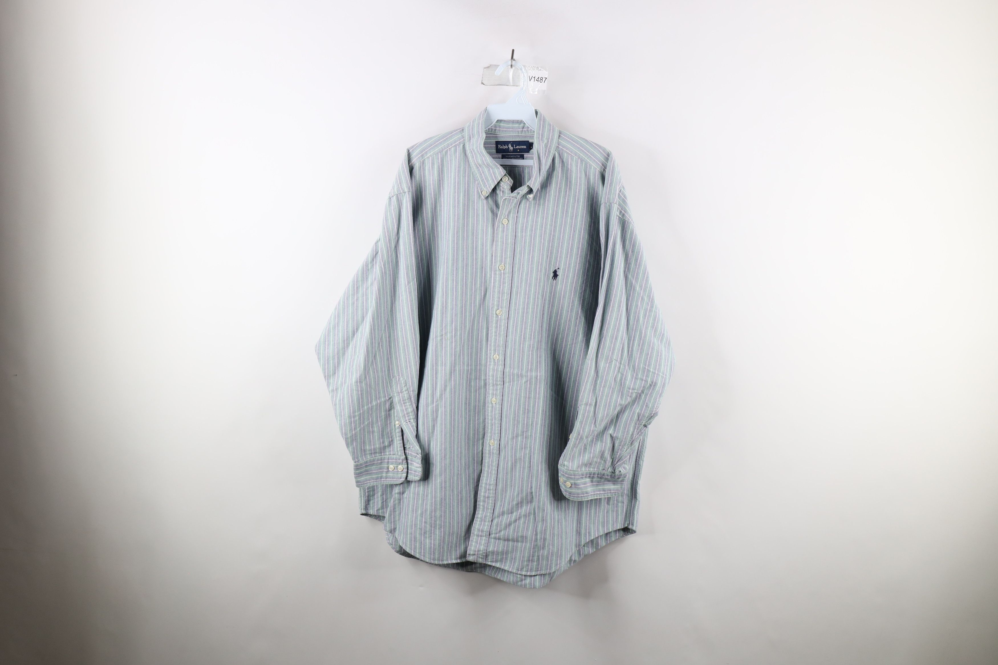 Polo Ralph Lauren Vintage 90s Ralph Lauren Yarmouth Collared Button Down Shirt Size US L / EU 52-54 / 3 - 1 Thumbnail