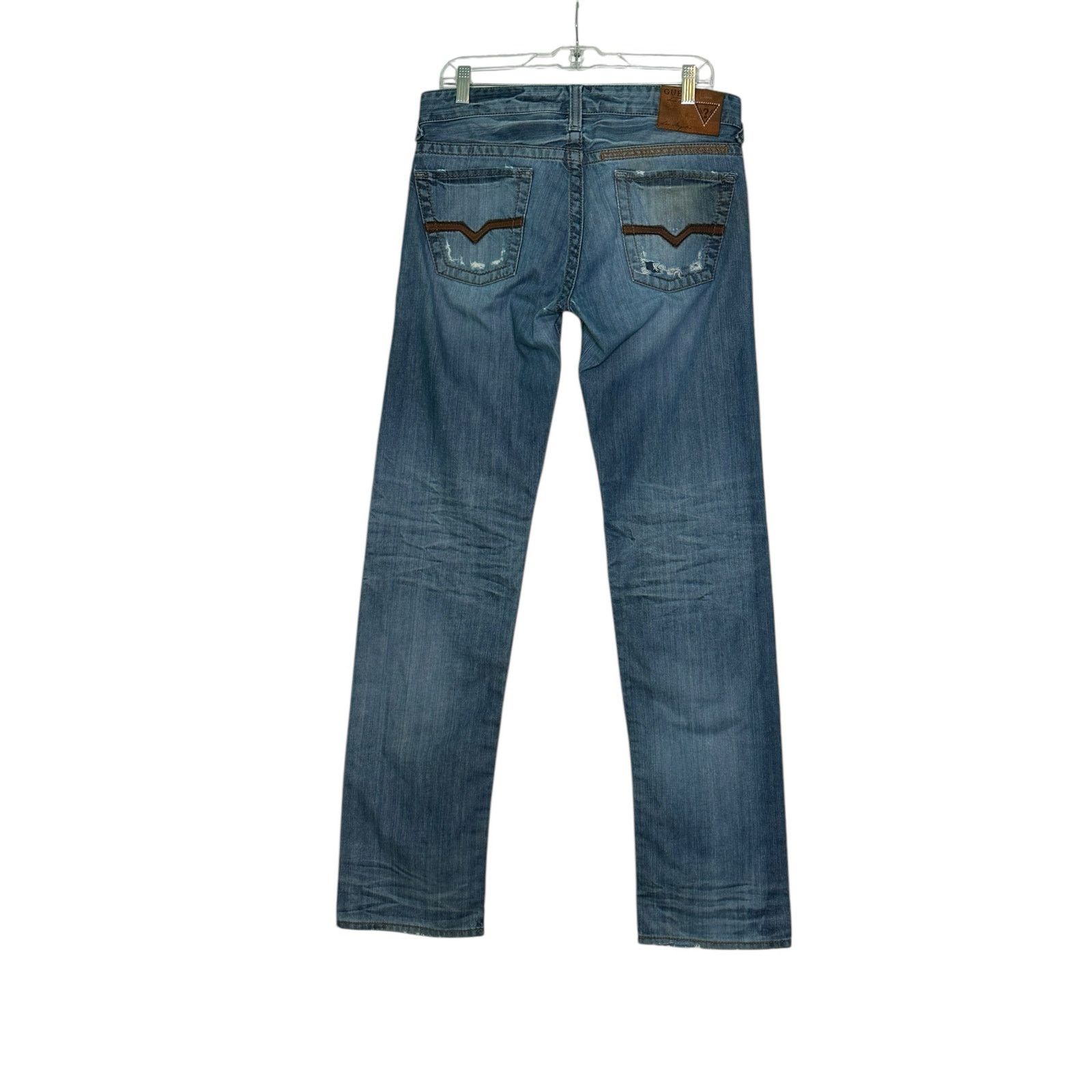 Guess GUESS Rebel Regular Studded Distressed Jeans size 30 Size US 30 / EU 46 - 19 Thumbnail