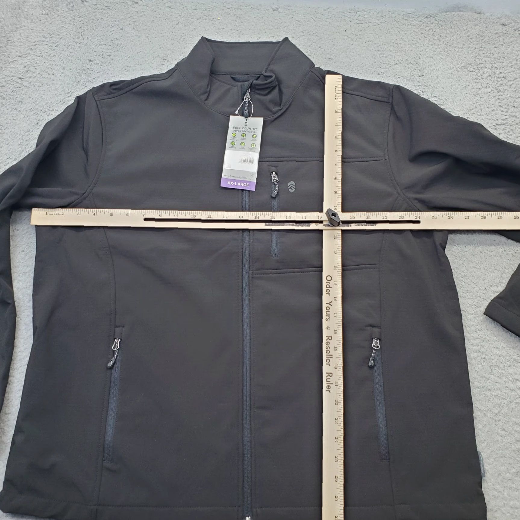 Free Country Free Country Mens Jacket XXL Black Wind-Resistant Softshell Full Zip Jacket Size US XXL / EU 58 / 5 - 3 Thumbnail