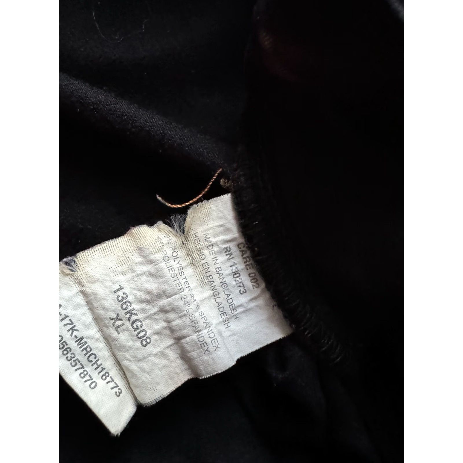 Lee LEE Riders Leggings pull on XL Black Women's Jegging Stretch 100% Polyester Spandex Slim Sit High Rise Inseam 30in Size 40" / US 18 - 5 Thumbnail