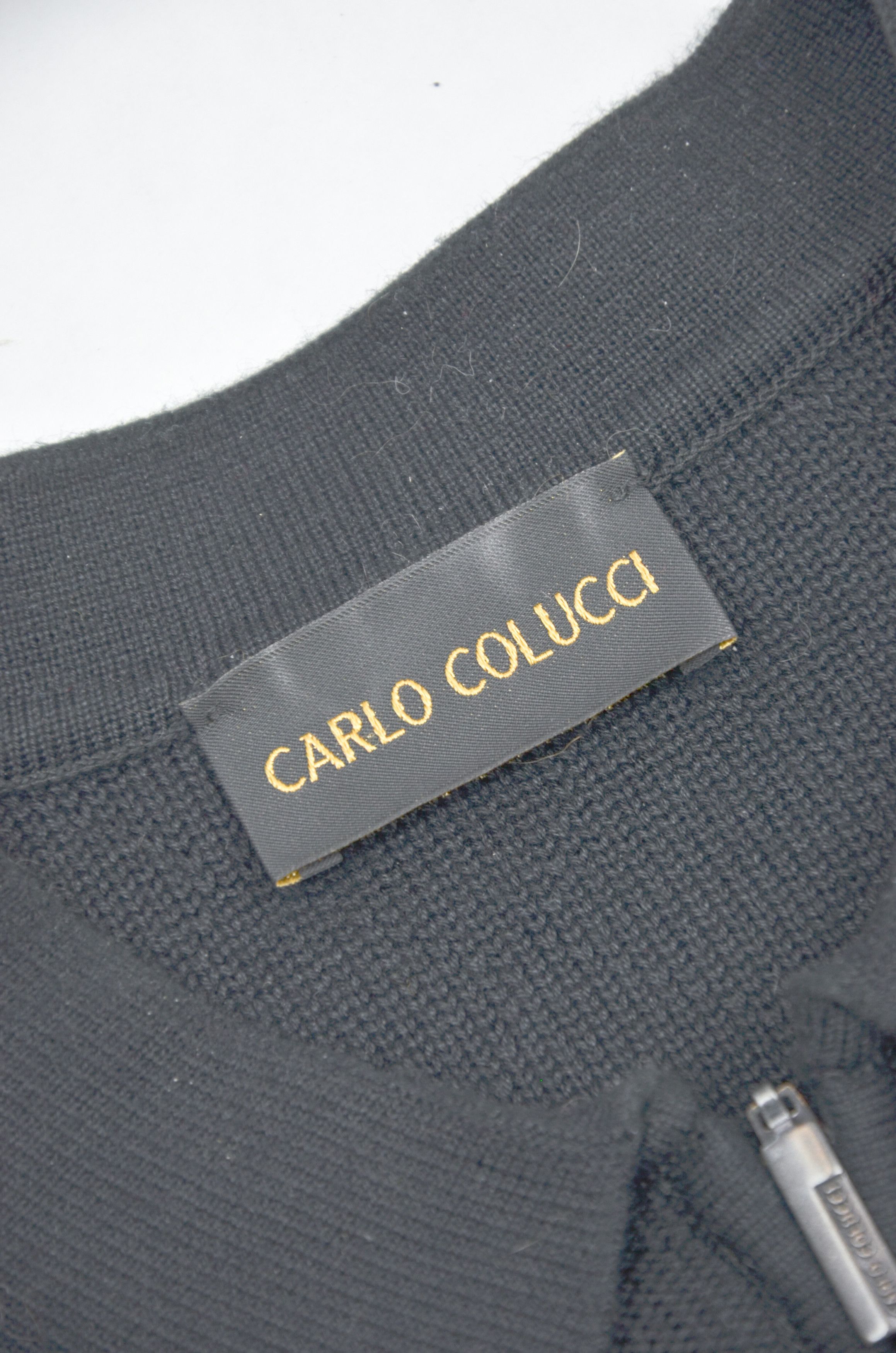 Carlo Colucci Carlo Colucci Black Knit Sweater Rainbow Pattern 48 Size US M / EU 48-50 / 2 - 7 Thumbnail