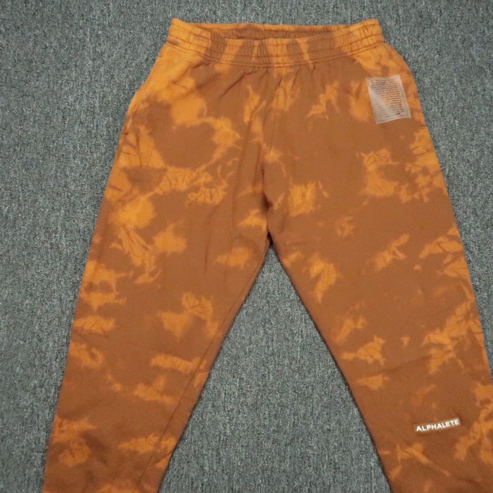 Vintage Alphalete Pants Mens Large Orange Joggers Sweatpants Tie Dye Athletic Size US 33 - 2 Thumbnail