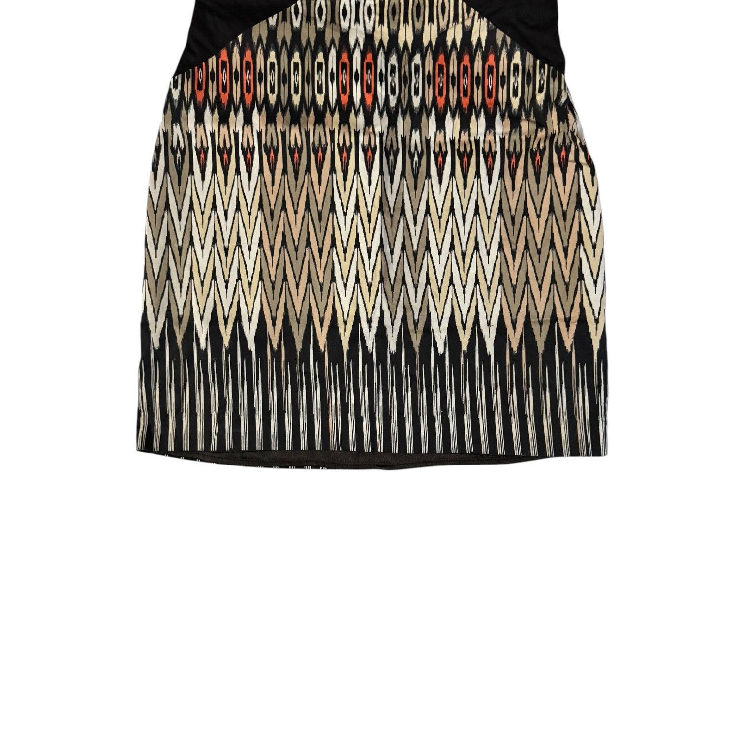 Bebe BeBe Women’s Oval & Zig Zag Black Red & White Dress – Size 8 Size M / US 6-8 / IT 42-44 - 5 Thumbnail