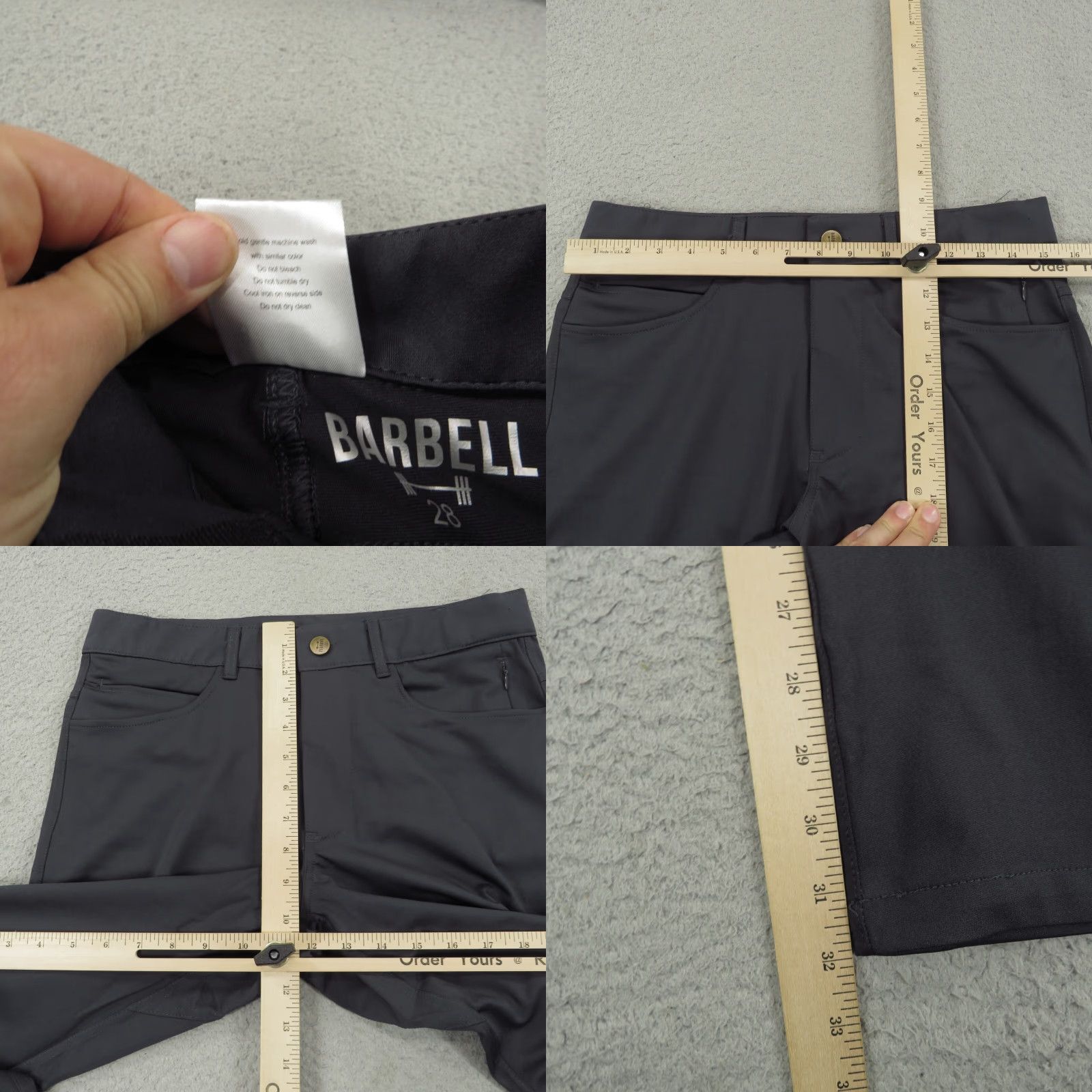 Vintage Barbell Apparel Pants Mens 28x32 Charcoal Slim Fit Athletic Flex Commuter Chinos Size US 28 / EU 44 - 8 Thumbnail
