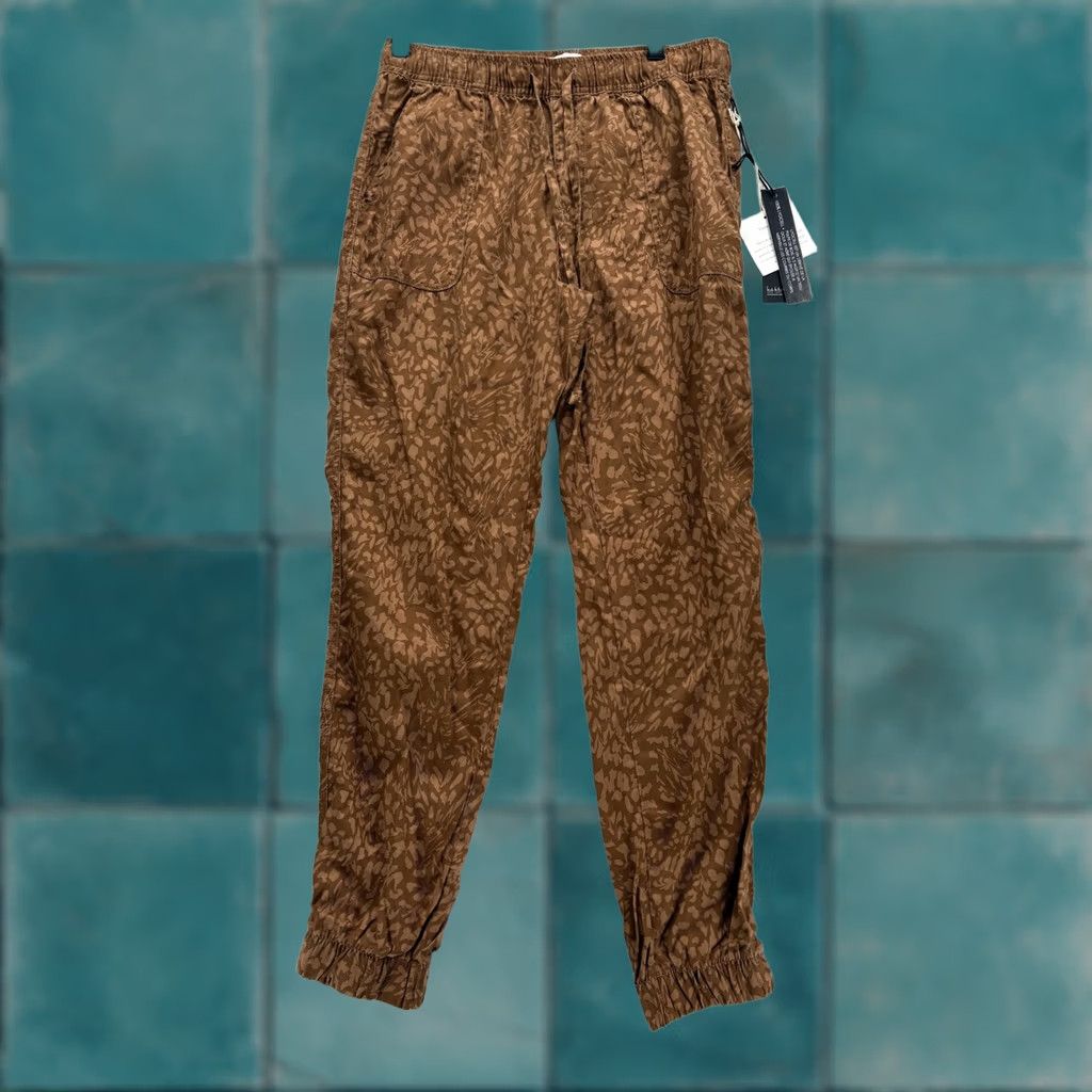 Nicole Miller Nicole Miller Jogger Pants Womens Small Brown Twill Animal Print Lightweight NWT Size 28" / US 6 / IT 42 - 1 Thumbnail