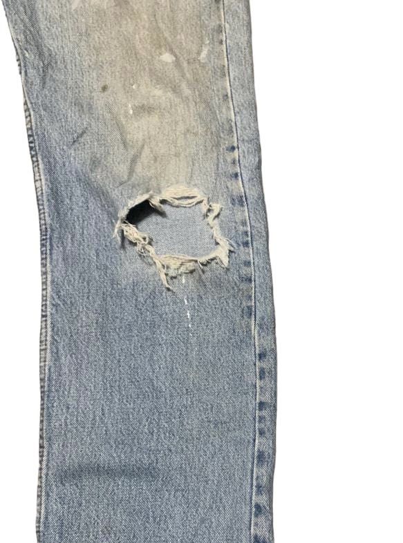 Levi's Vintage 90s Levis 505 Regular Faded Blue Jeans Distressed Size US 31 - 2 Thumbnail