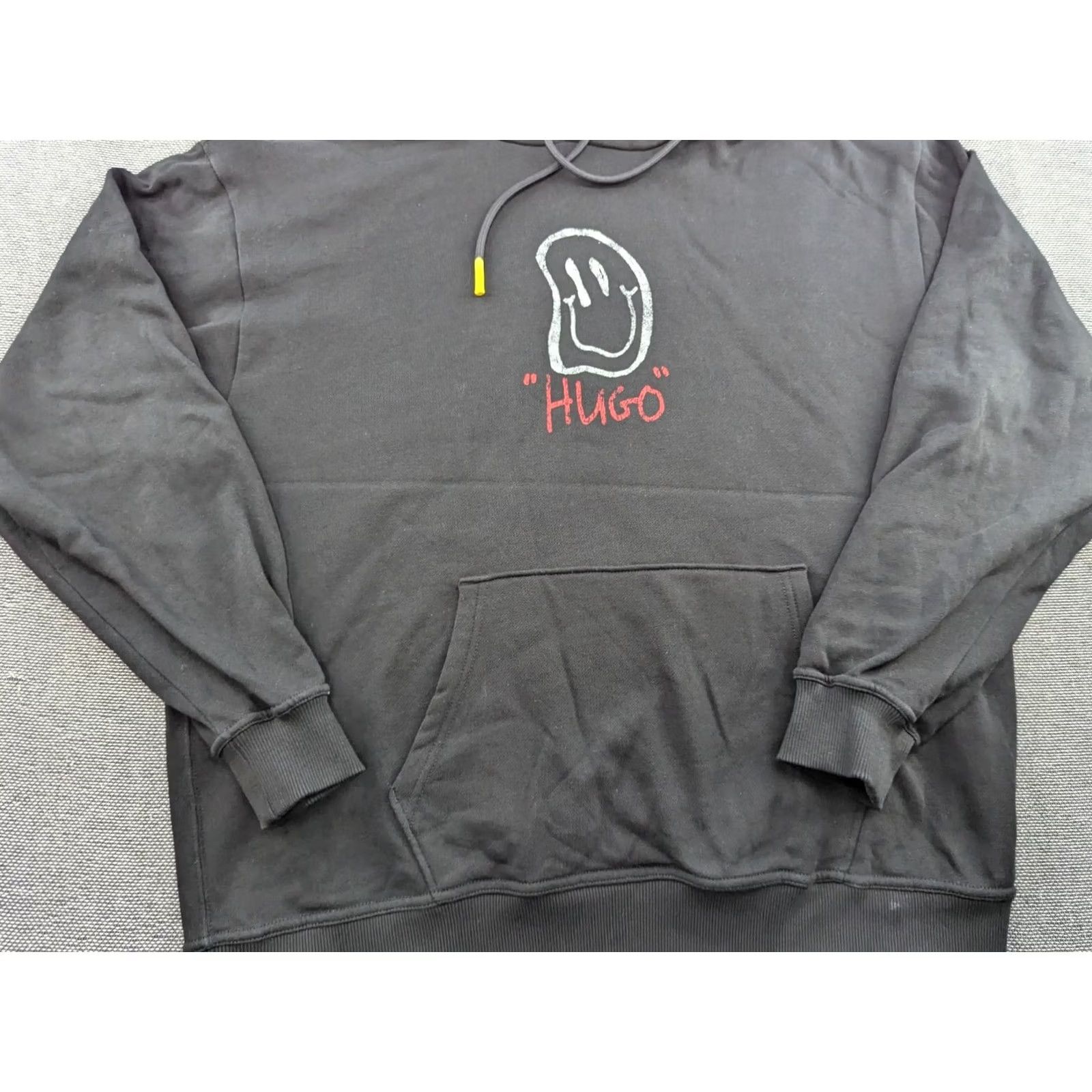 Hugo Boss HUGO BOSS Hoodie Mens XL Black Unity Sweatshirt Daltuno Smiley Pullover Hooded Crew Neck Sweatshirt Shirts Category: Hoodie Size US XL / EU 56 / 4 - 3 Thumbnail