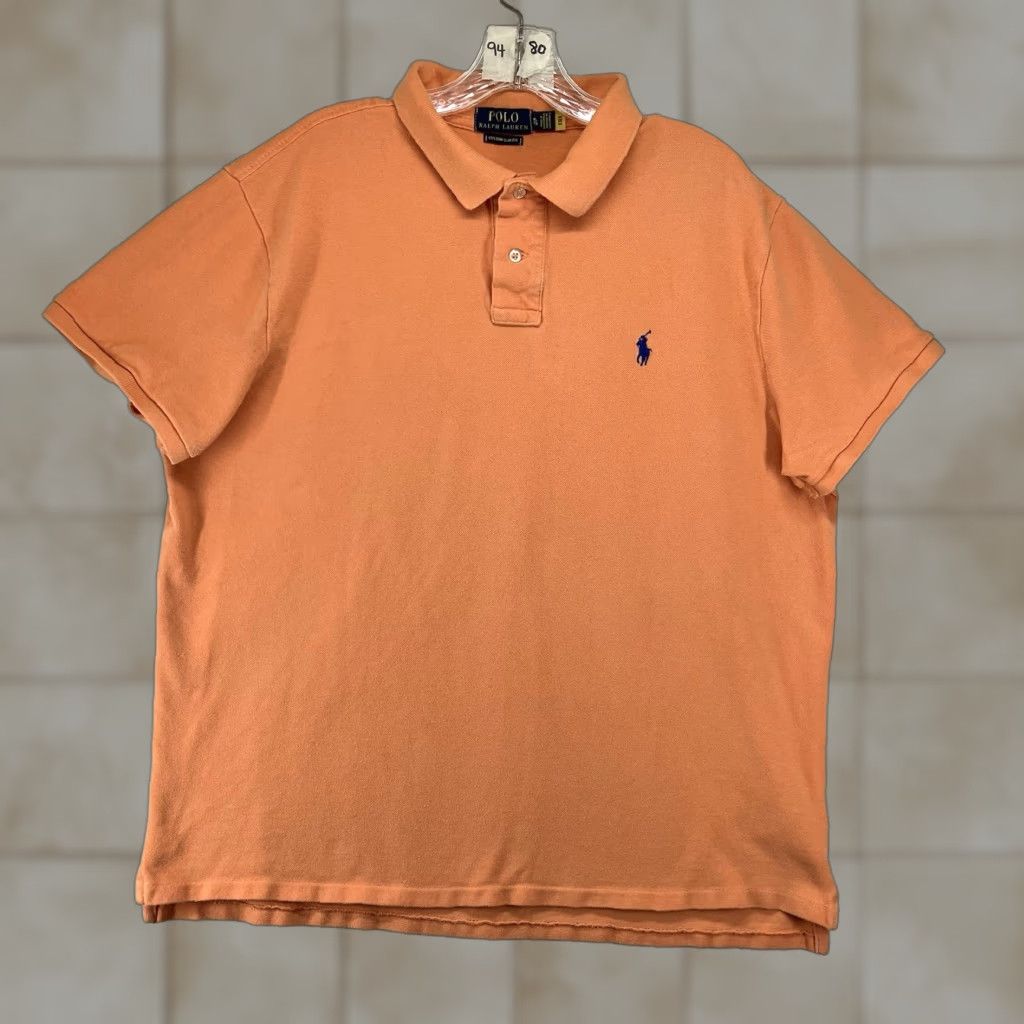 Polo Ralph Lauren Polo Ralph Lauren Polo Shirt Slim Fit Light Orange 100% Cotton Men's XL Size US XL / EU 56 / 4 - 1 Thumbnail