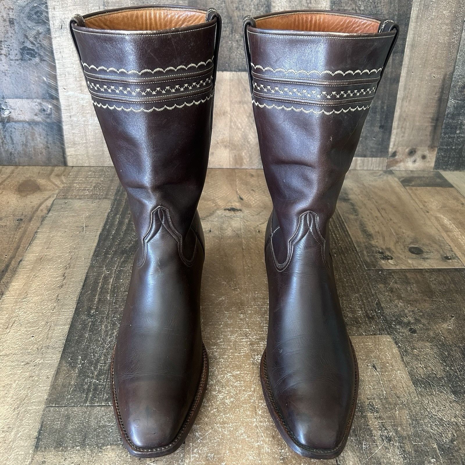 Lucchese Lucchese San Antonio Vintage Cowboy Boots Mens 9.5 EE Size US 9.5 / EU 42-43 - 3 Thumbnail