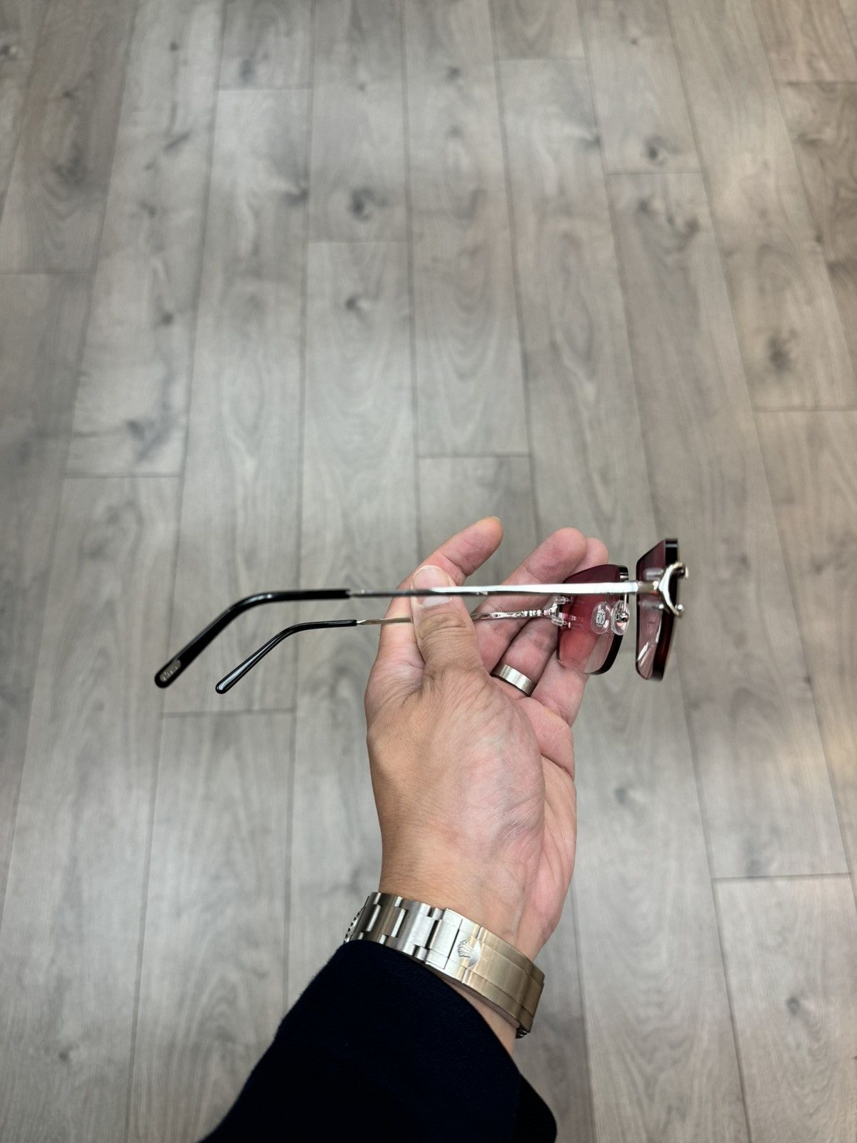 Cartier Cartier Platinum Big C with Custom Sunset Lenses Sunglasses Size ONE SIZE - 6 Thumbnail