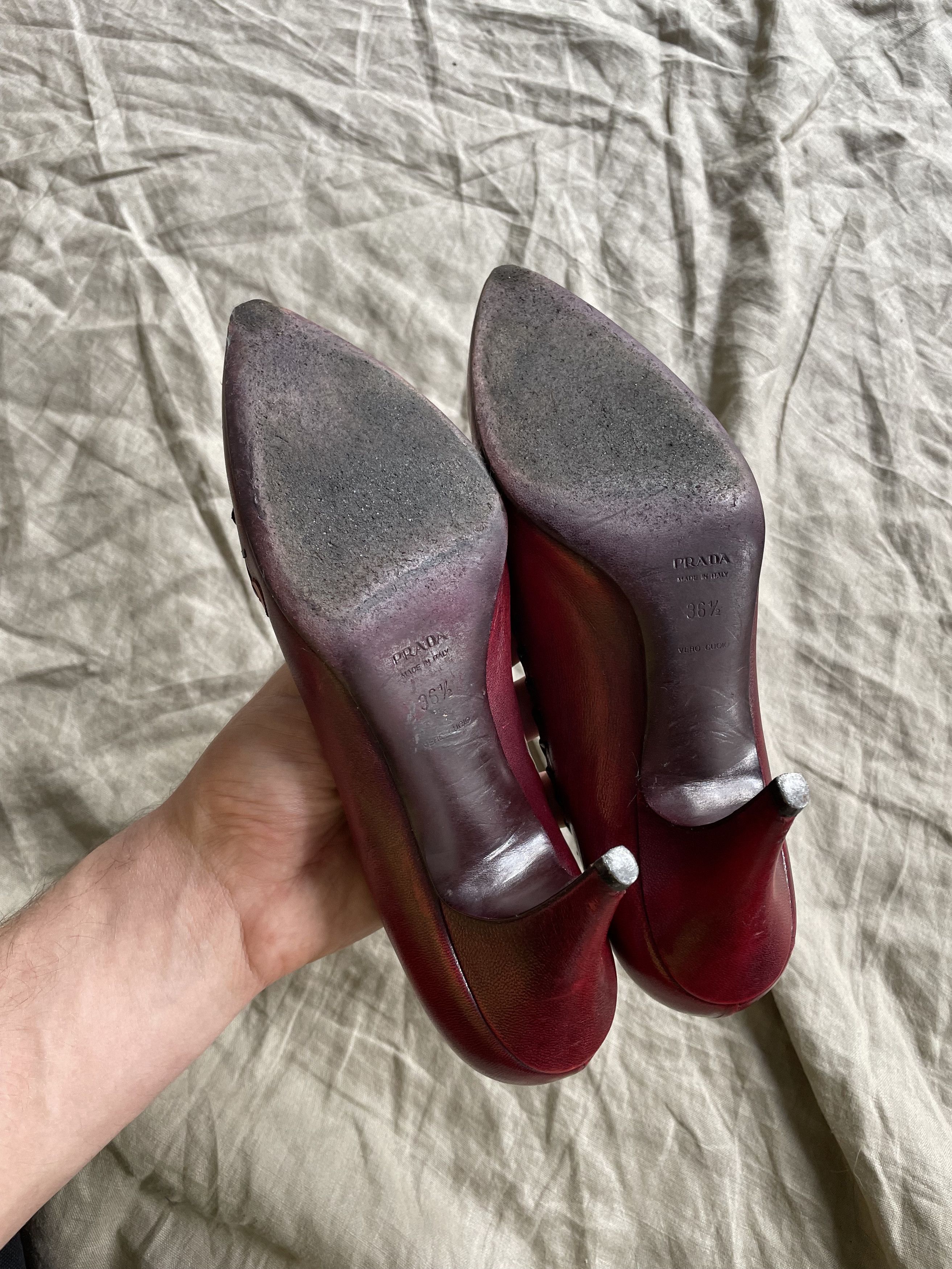 Prada Prada Vintage Floral Embroidered Archive Pump Heels 7824AC Size US 6.5 / IT 36.5 - 6 Thumbnail