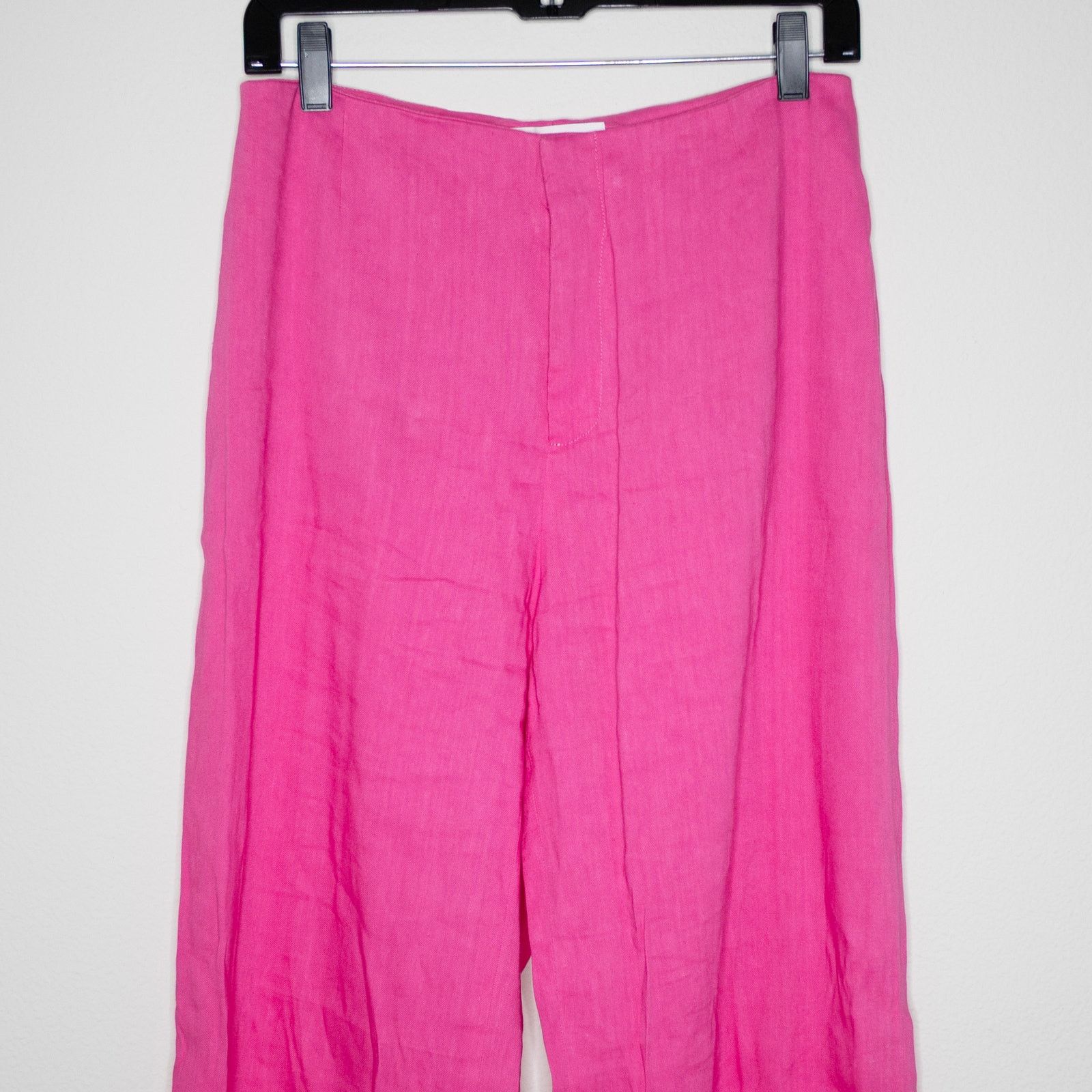 Frame FRAME High Waist Linen Blend Trouser Flamingo Size 27" / US 4 / IT 40 - 4 Thumbnail