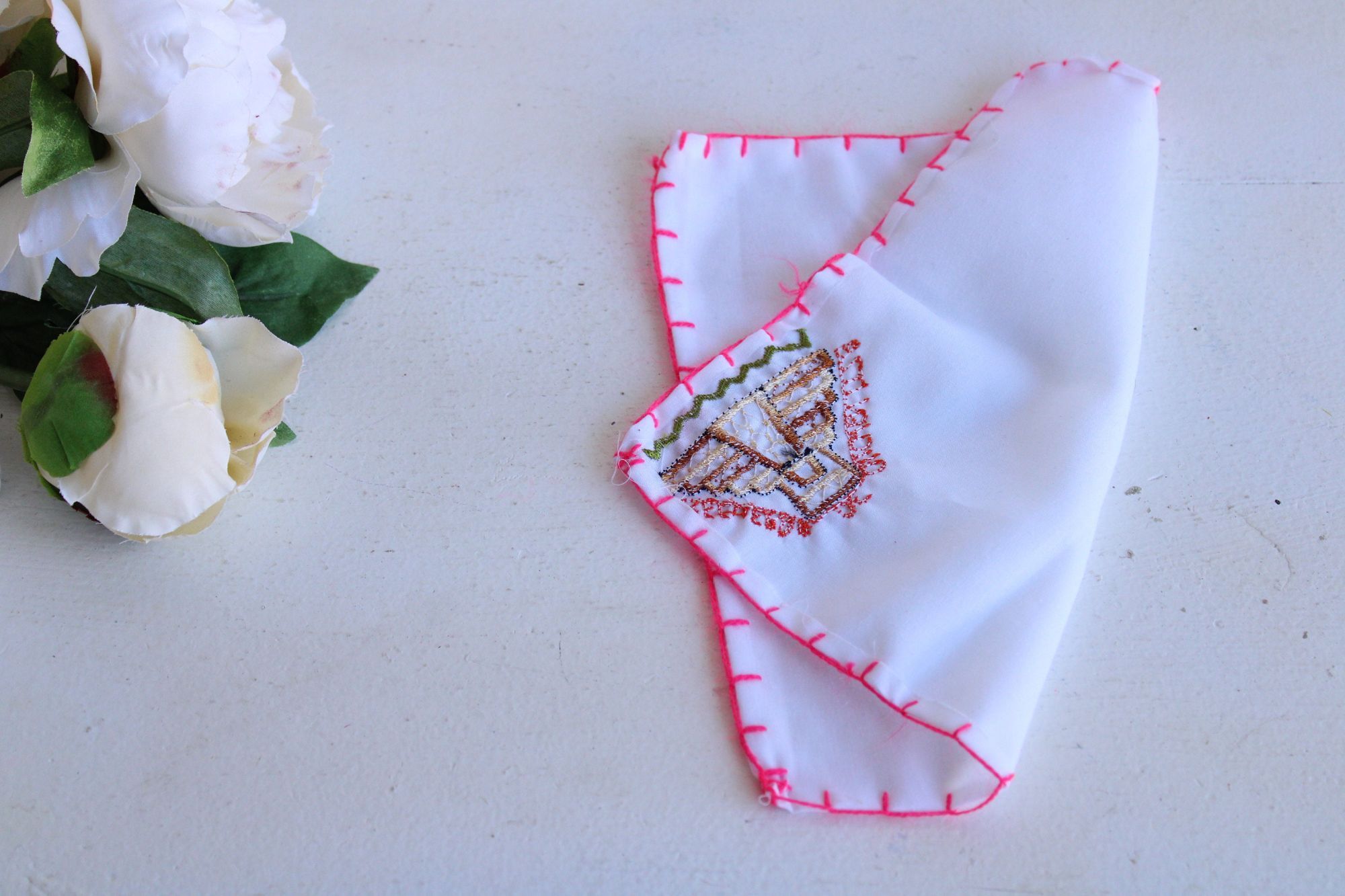Vintage Vintage Handkerchief, Chichen Itza Mayan Mexico Souvenir, E Size ONE SIZE - 9 Thumbnail