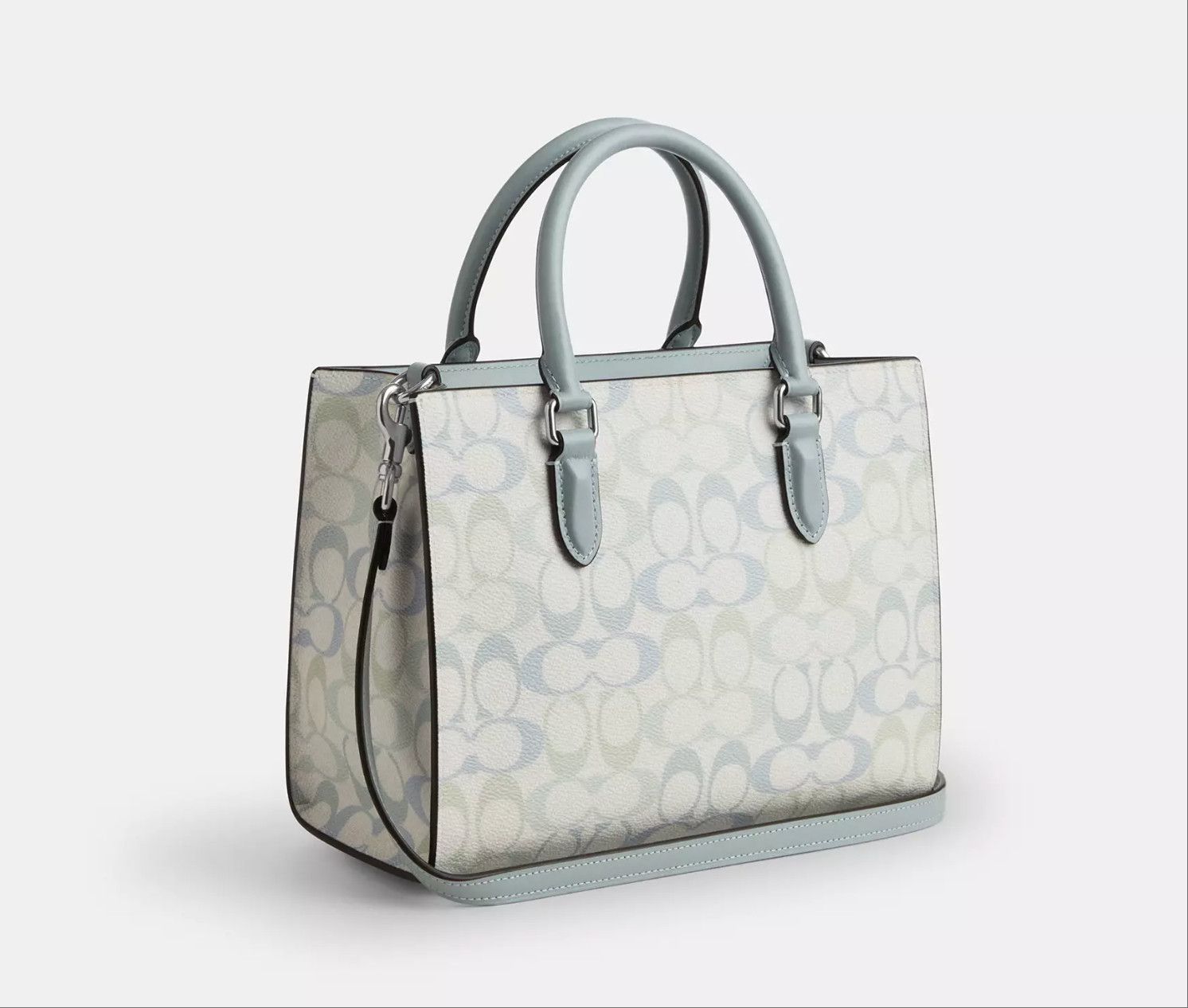 Coach Maggie Small Tote Bag In Pretty Signature Canvas CDZ08 Size ONE SIZE - 12 Thumbnail