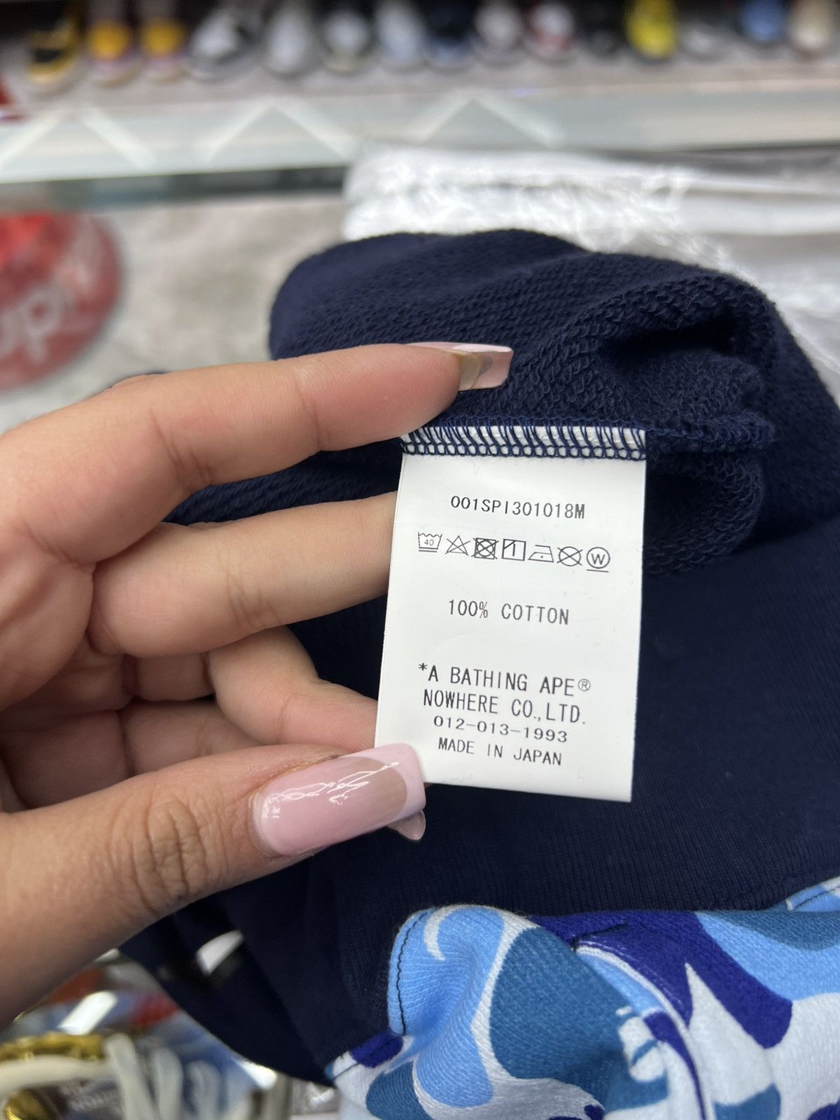 Bape Bape ABC Blue Camo Side Shark Shorts Size US 29 - 6 Thumbnail