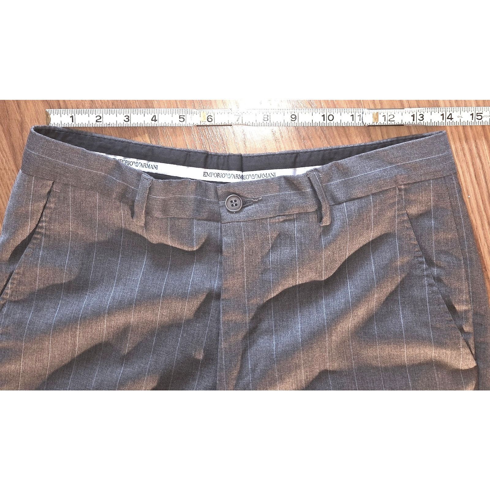 Emporio Armani Emporio Armani Grey Pinstripe Suit - Size 38R, Pants 29/30 Size 38R - 6 Thumbnail