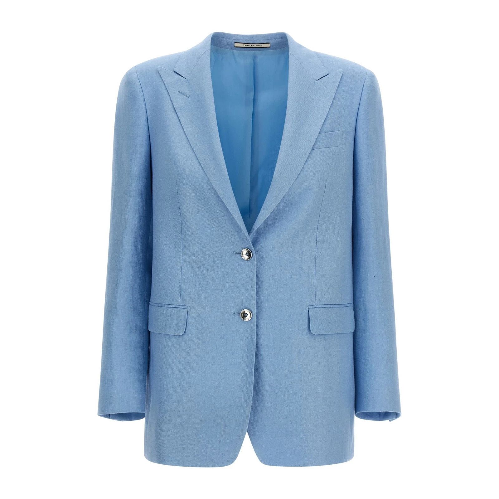 Tagliatore TAGLIATORE Bertha Blue Linen Blazer Jacket New & Authentic ( Size S / US 4 / IT 40 - 1 Thumbnail