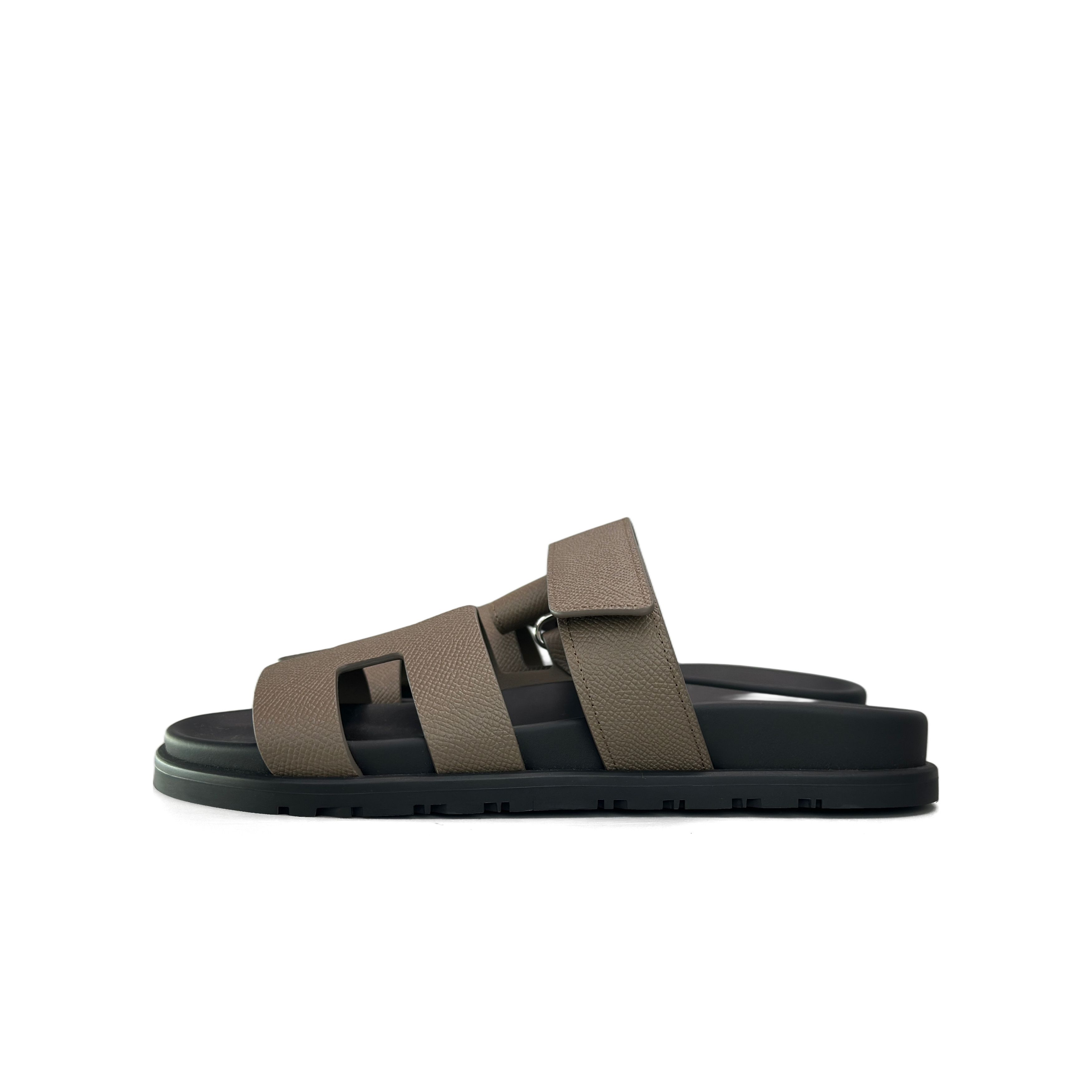 Hermes Hermes Chypre Sandals Elephant Gray Size 37.5 Size US 7.5 / IT 37.5 - 1 Thumbnail