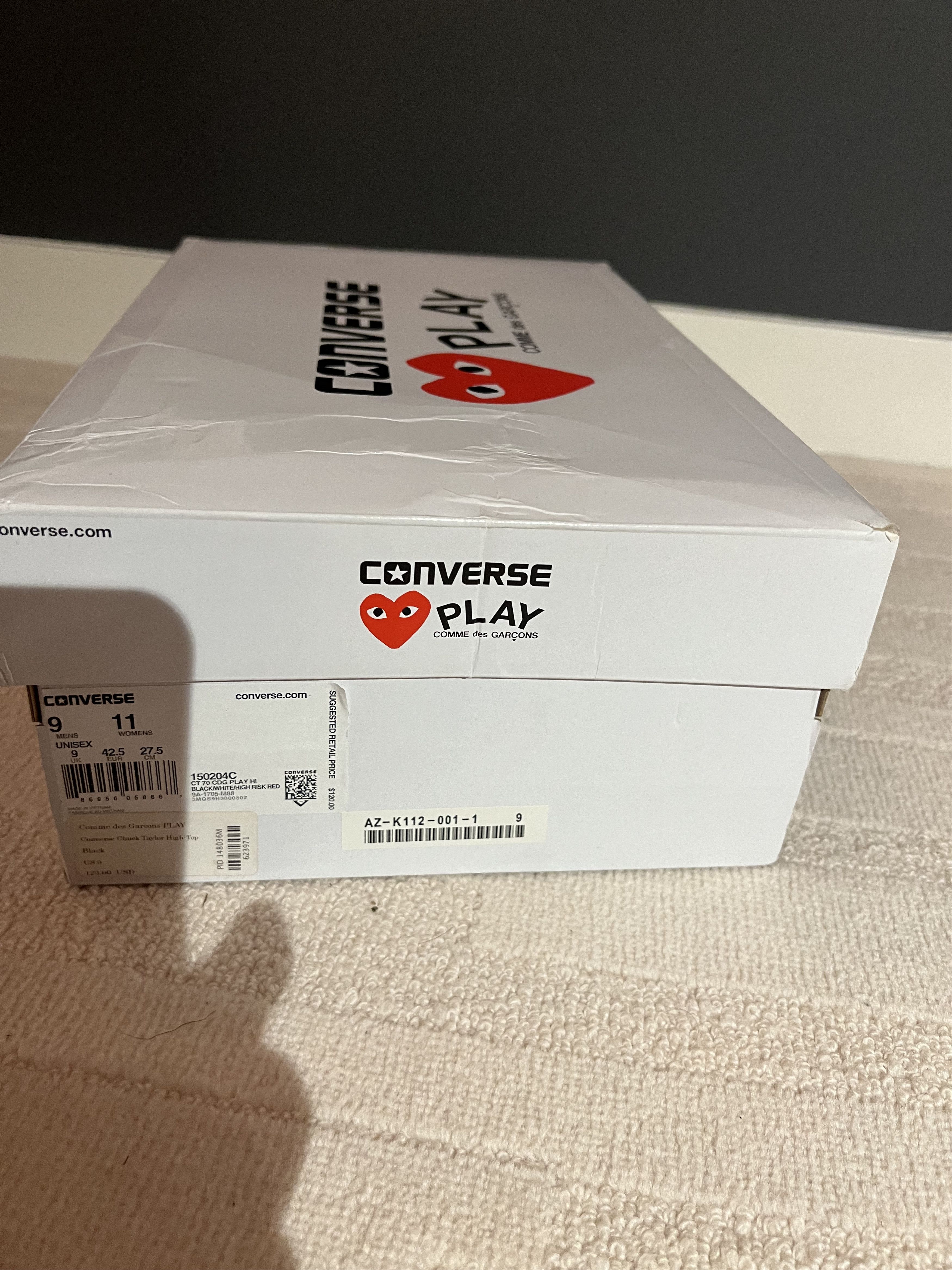 Comme des Garcons PLAY cdg play hi top converse sneakers Size US 9 / EU 42 - 4 Thumbnail