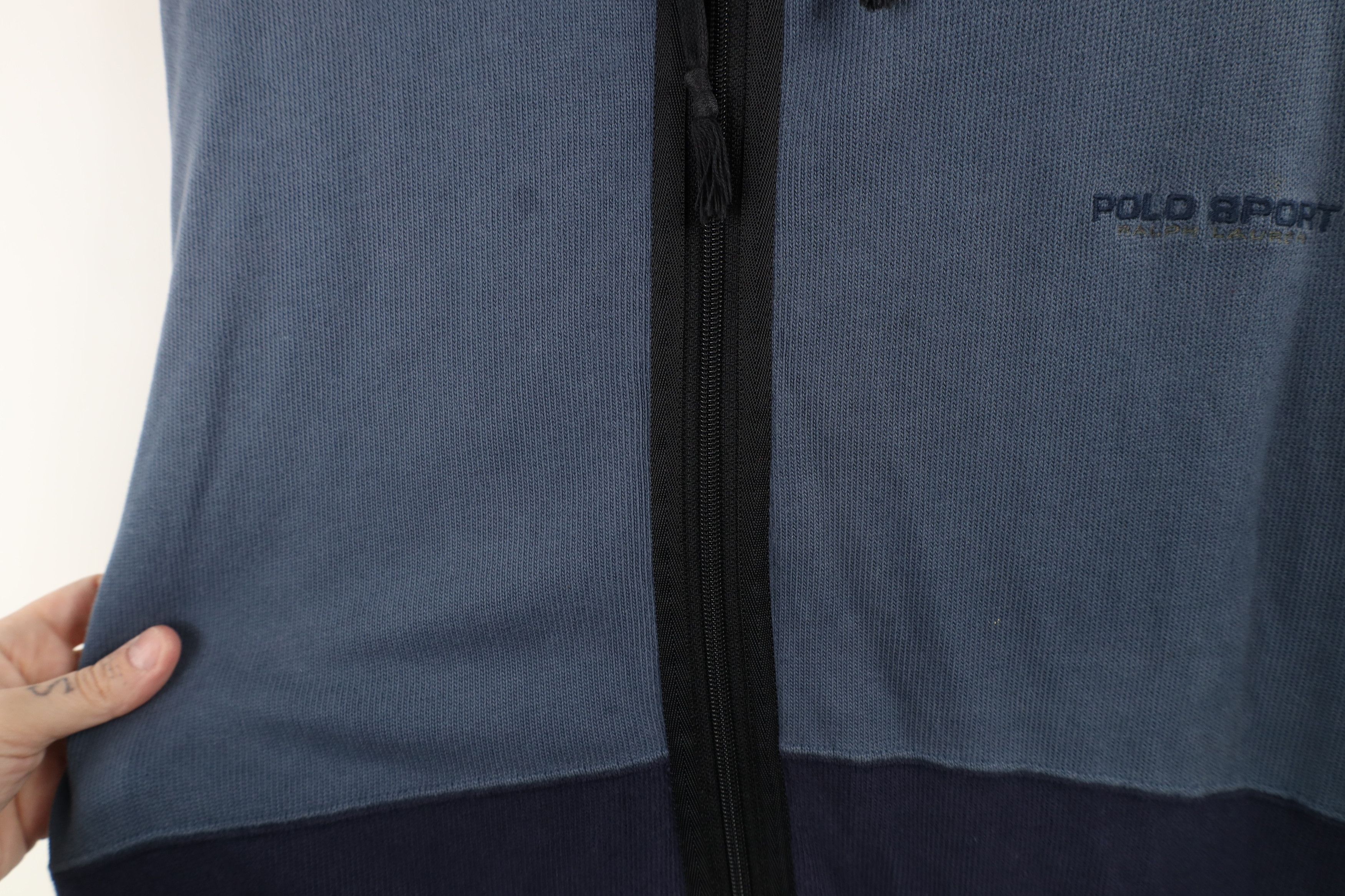 Ralph Lauren × Vintage Vintage 90s Polo Sport Ralph Lauren Block Full Zip Hoodie Size US XL / EU 56 / 4 - 5 Thumbnail