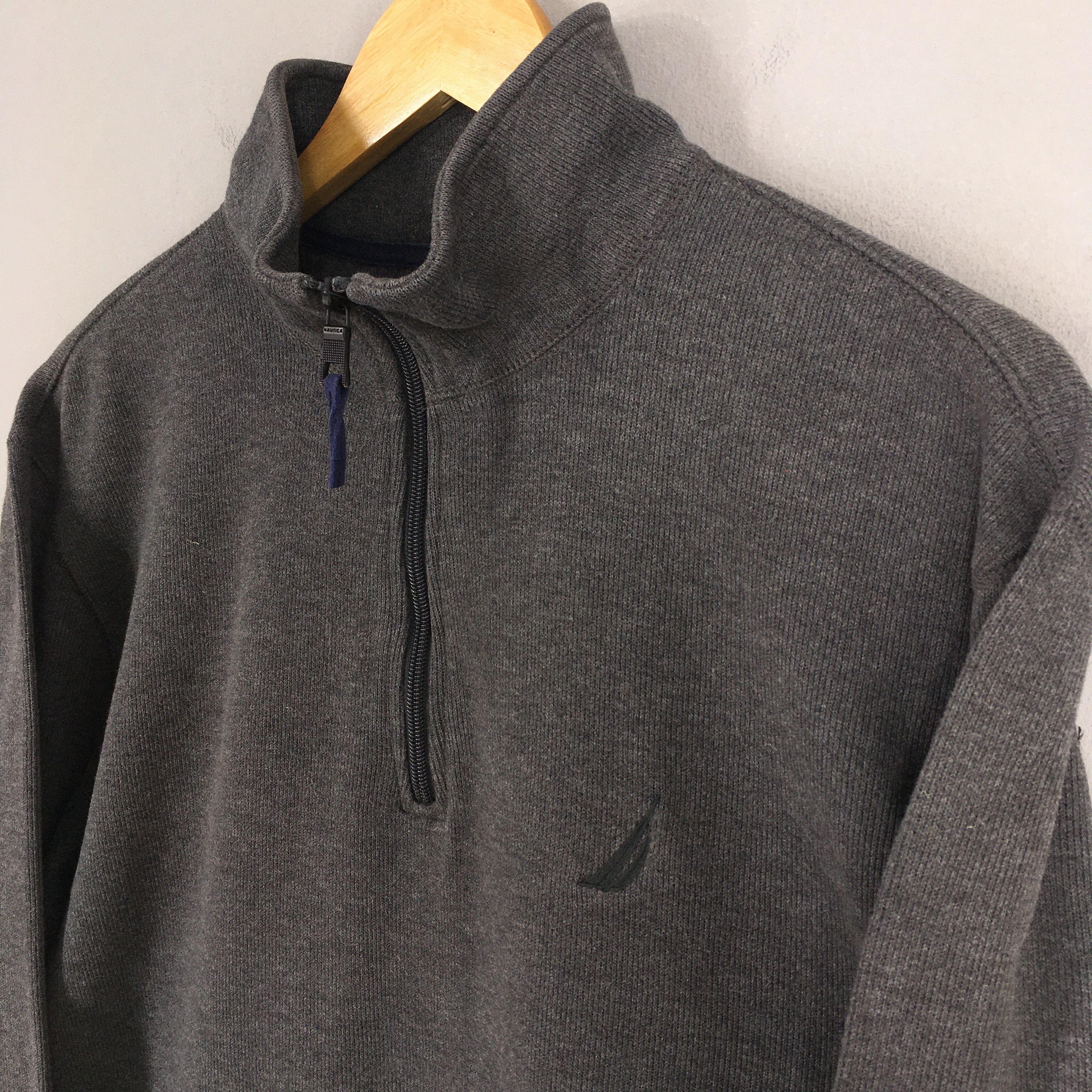 Nautica Vintage 90s Nautica Gray Women Sweatshirt Large Size L / US 10 / IT 46 - 3 Thumbnail