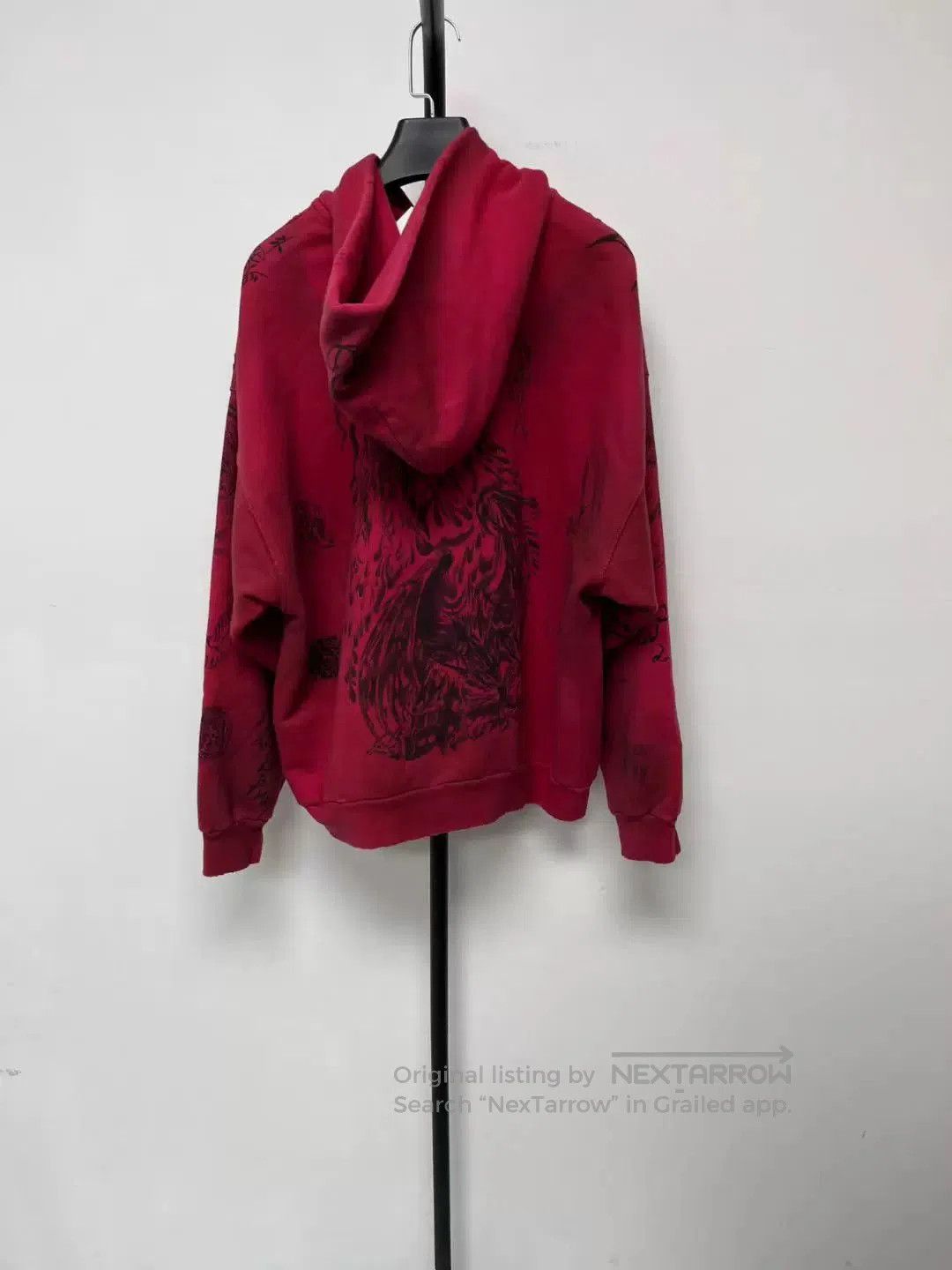 Balenciaga red patterned long sleeve zip hoodie jacket. Size US S / EU 44-46 / 1 - 3 Thumbnail