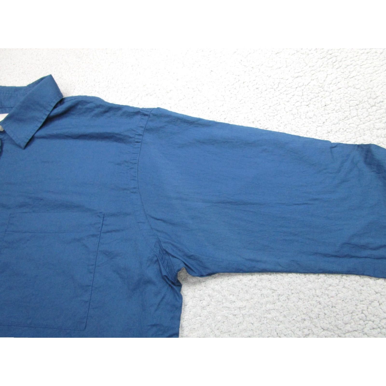 Everlane Everlane Shirt Womens 10 Blue 100% Cotton Button Front Oversized Tunic Top Size L / US 10 / IT 46 - 3 Thumbnail