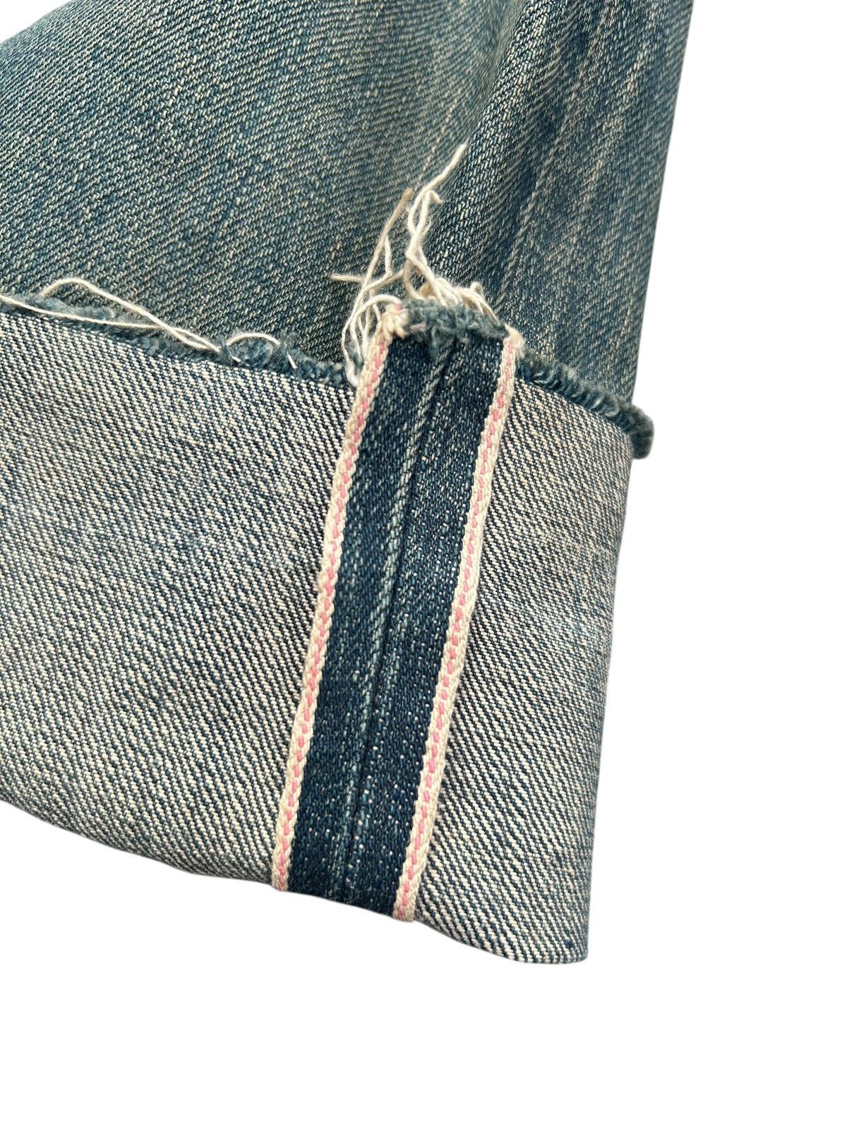Kapital Thrashed Vintage Sugar Cane Selvedge Denim Jeans Grunge Size US 34 / EU 50 - 3 Thumbnail