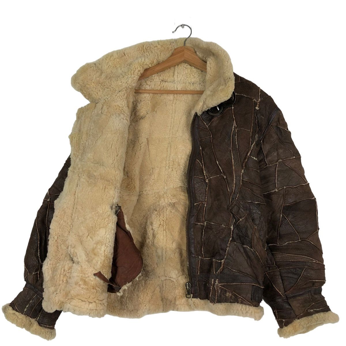 Japanese Brand 🔥VINTAGE SHEARLING B3 JACKET PATCH WORK HAI SPORTING GEAR Size US M / EU 48-50 / 2 - 12 Thumbnail