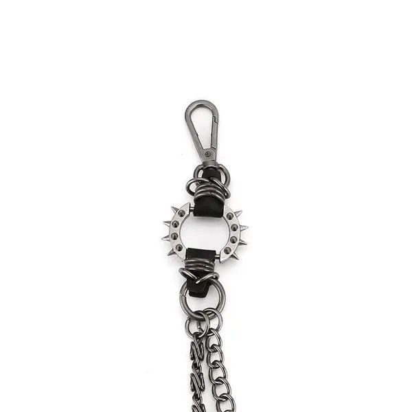 Jean Punk Spiked Jeans Chain Accessories Size ONE SIZE - 3 Thumbnail
