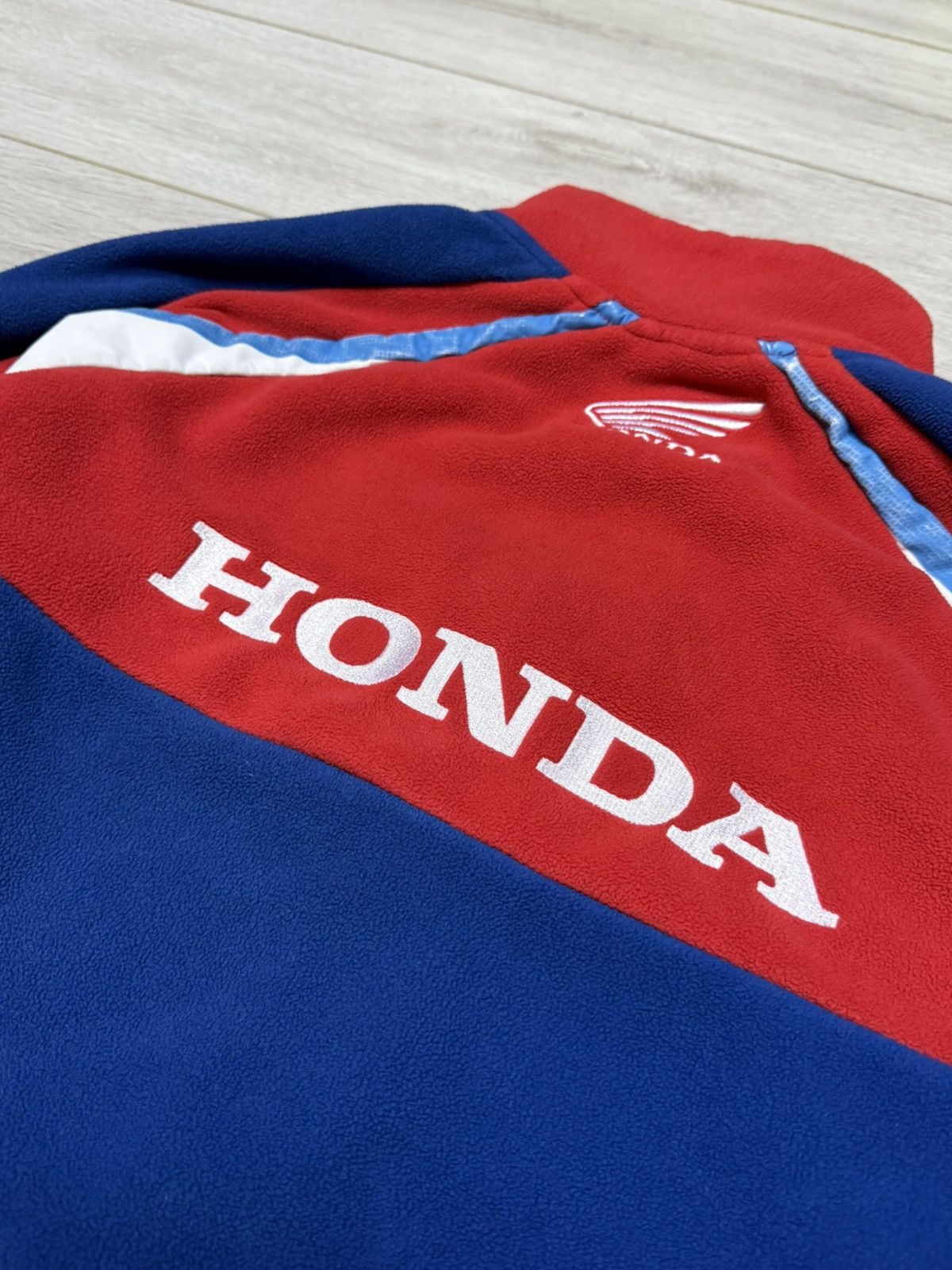 Honda Honda racing fleece zip jacket red blue big logo Size US M / EU 48-50 / 2 - 11 Thumbnail